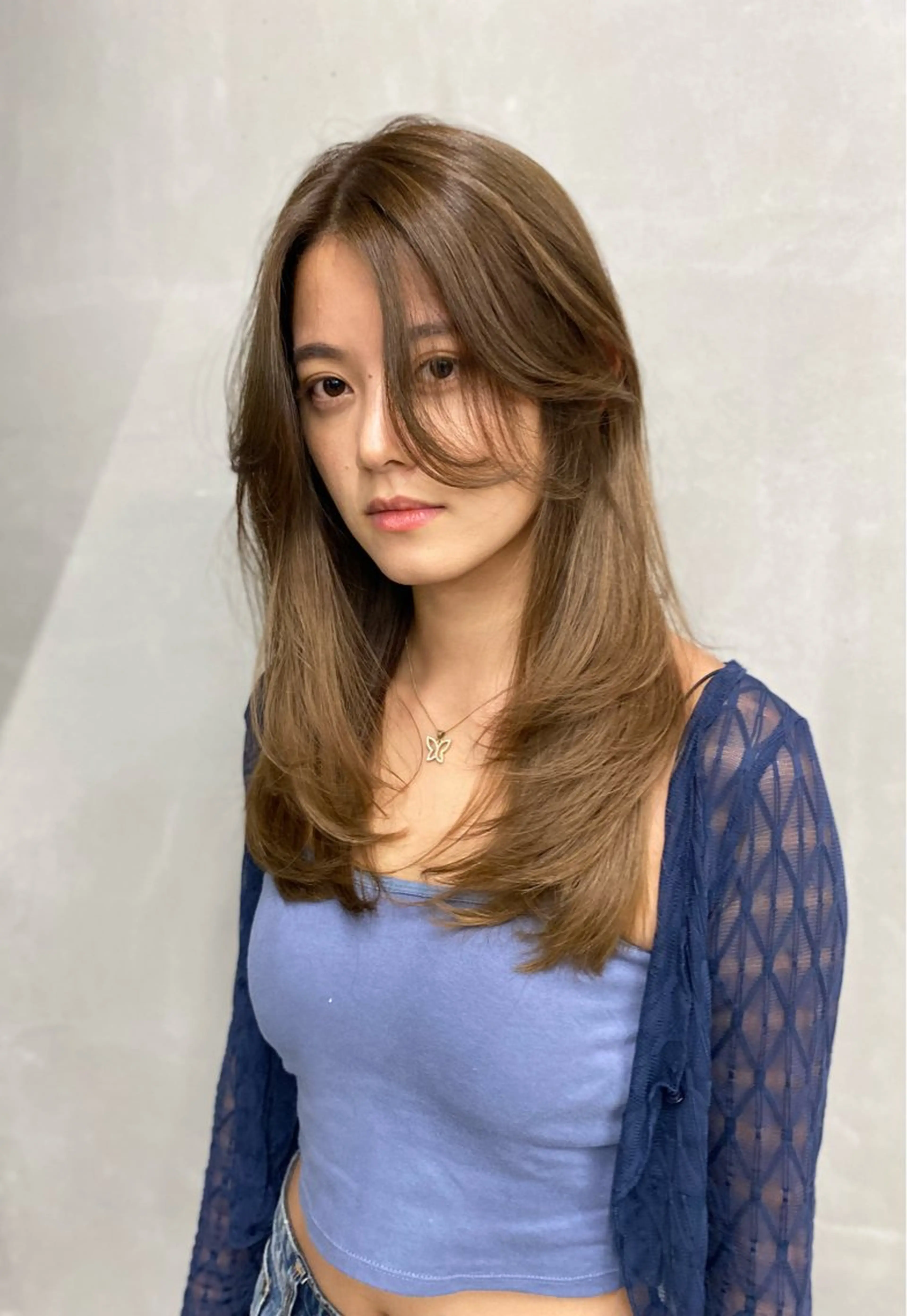 セミロング カラー カット ヘアカラー トリートメント レイヤー/柔色 カラー/SAkiのヘアスタイル