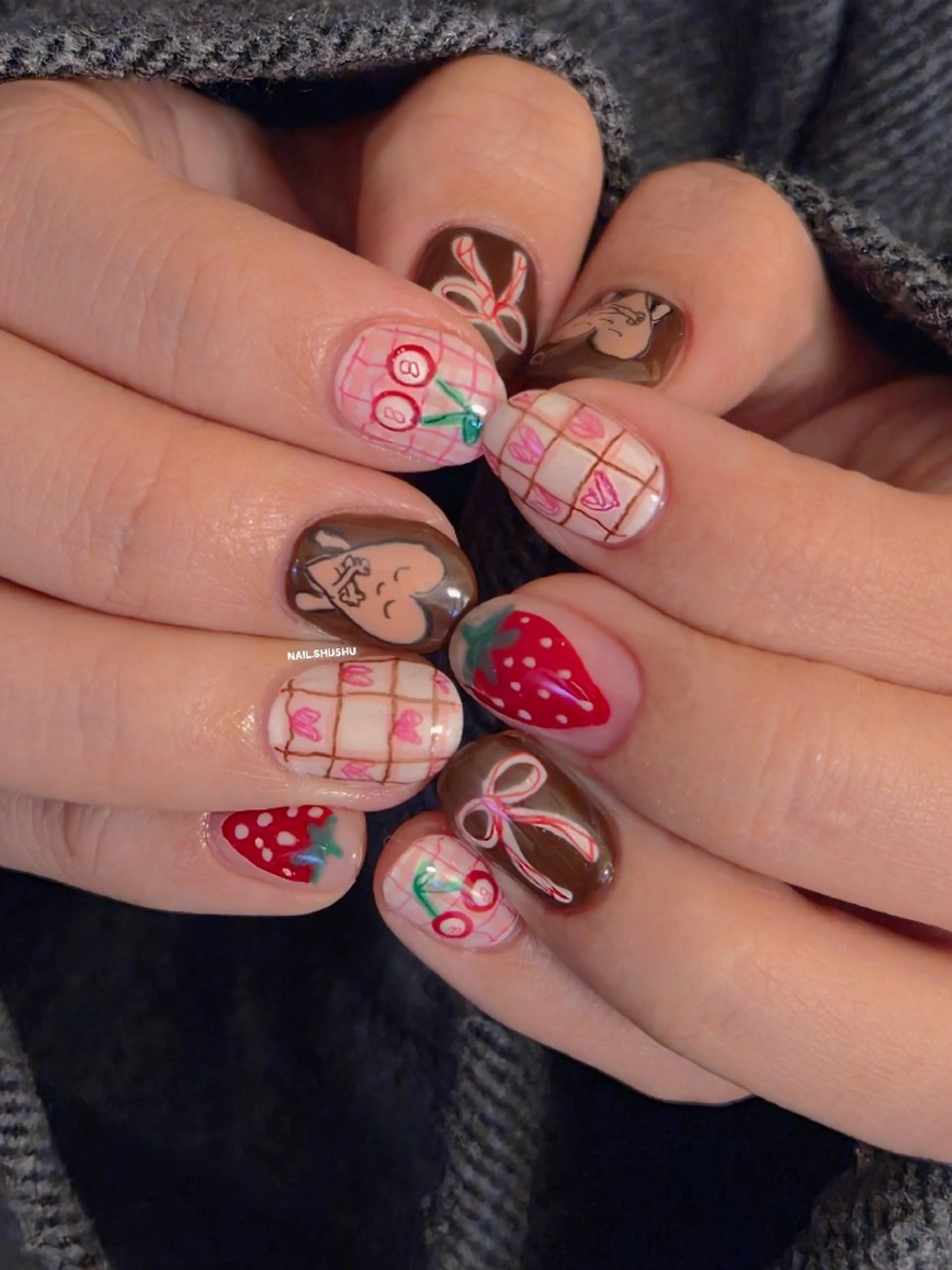 ネイル ハンドネイル 3dパーツ/流行り 👧shushu❤️のネイルデザイン