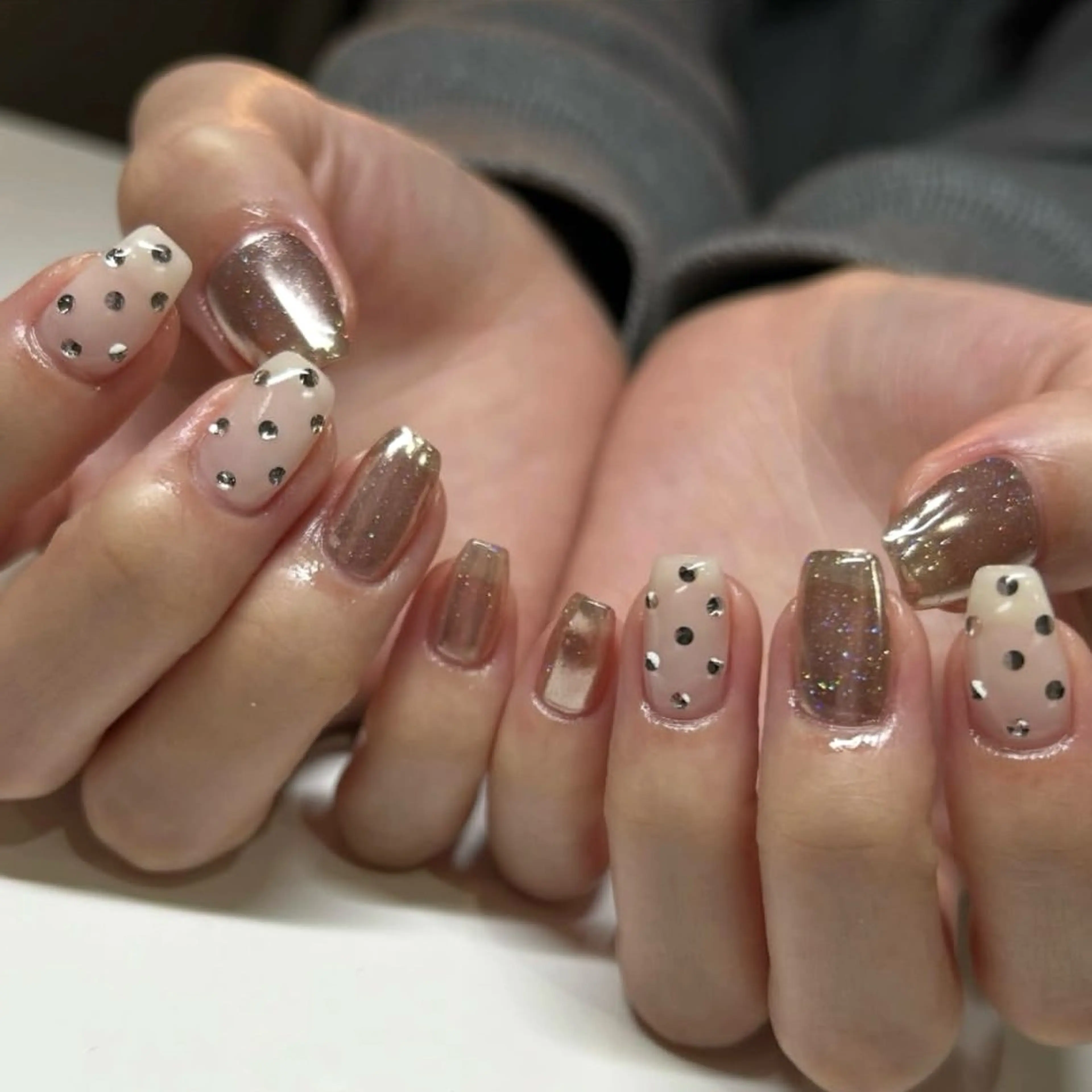 ネイル ラメ(グリッター) ハンドネイル Nail salon Spring St.のネイルデザイン