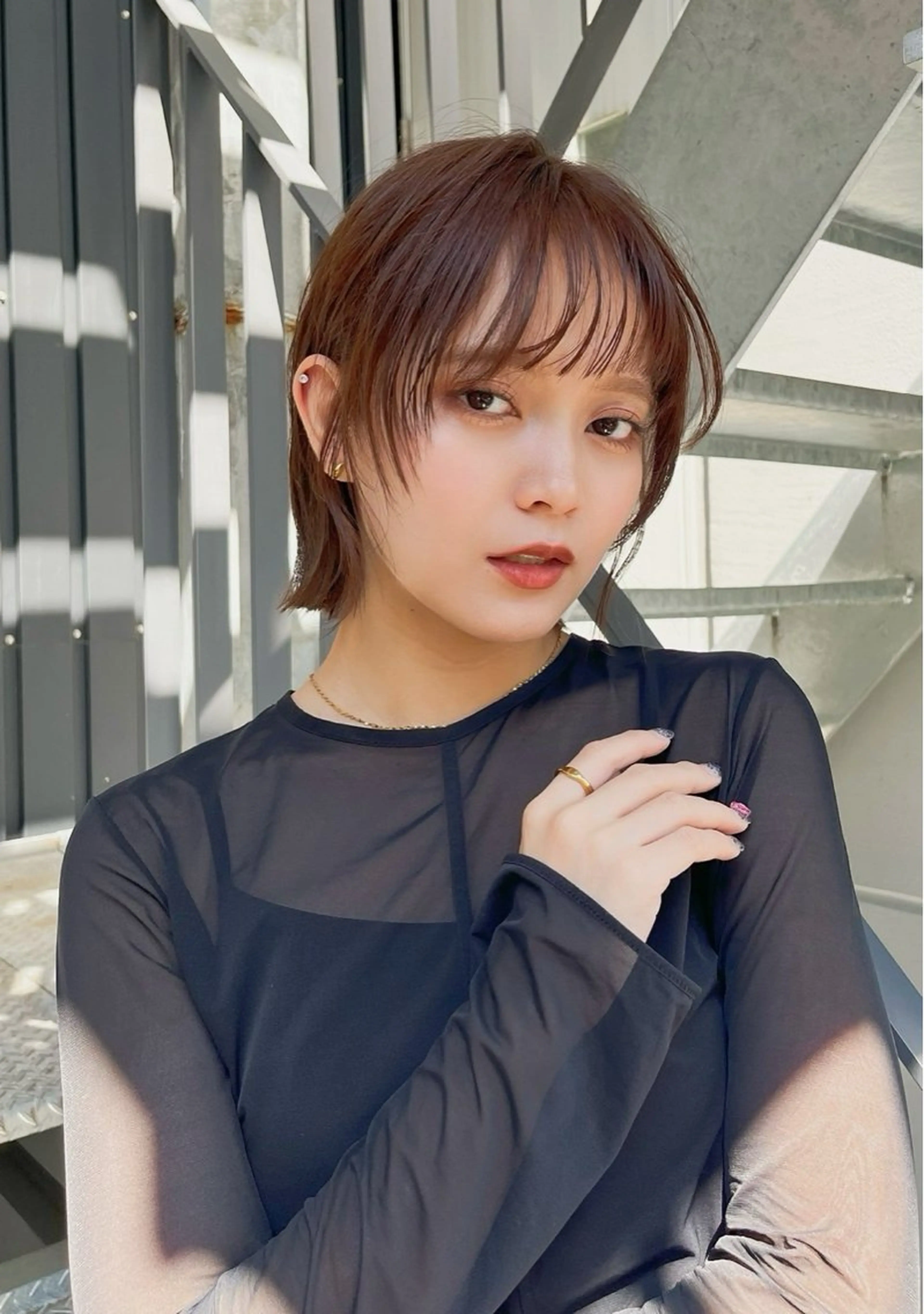 ミディアム ボブ 顔周りカット ♥️似合わせボブ/ 縮毛矯正/大和田拓夢のヘアスタイル