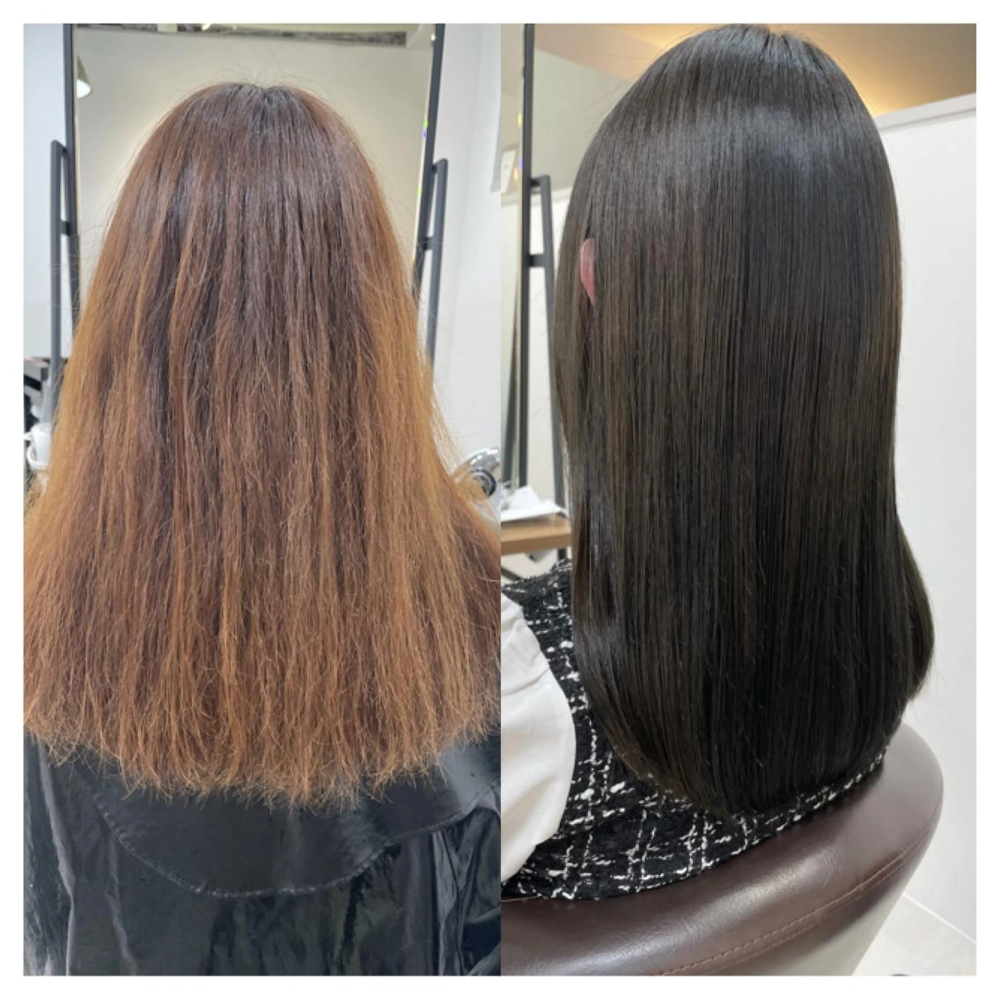 ミディアム カラー カット 縮毛矯正 トリートメント 村山 茉衣のヘアスタイル