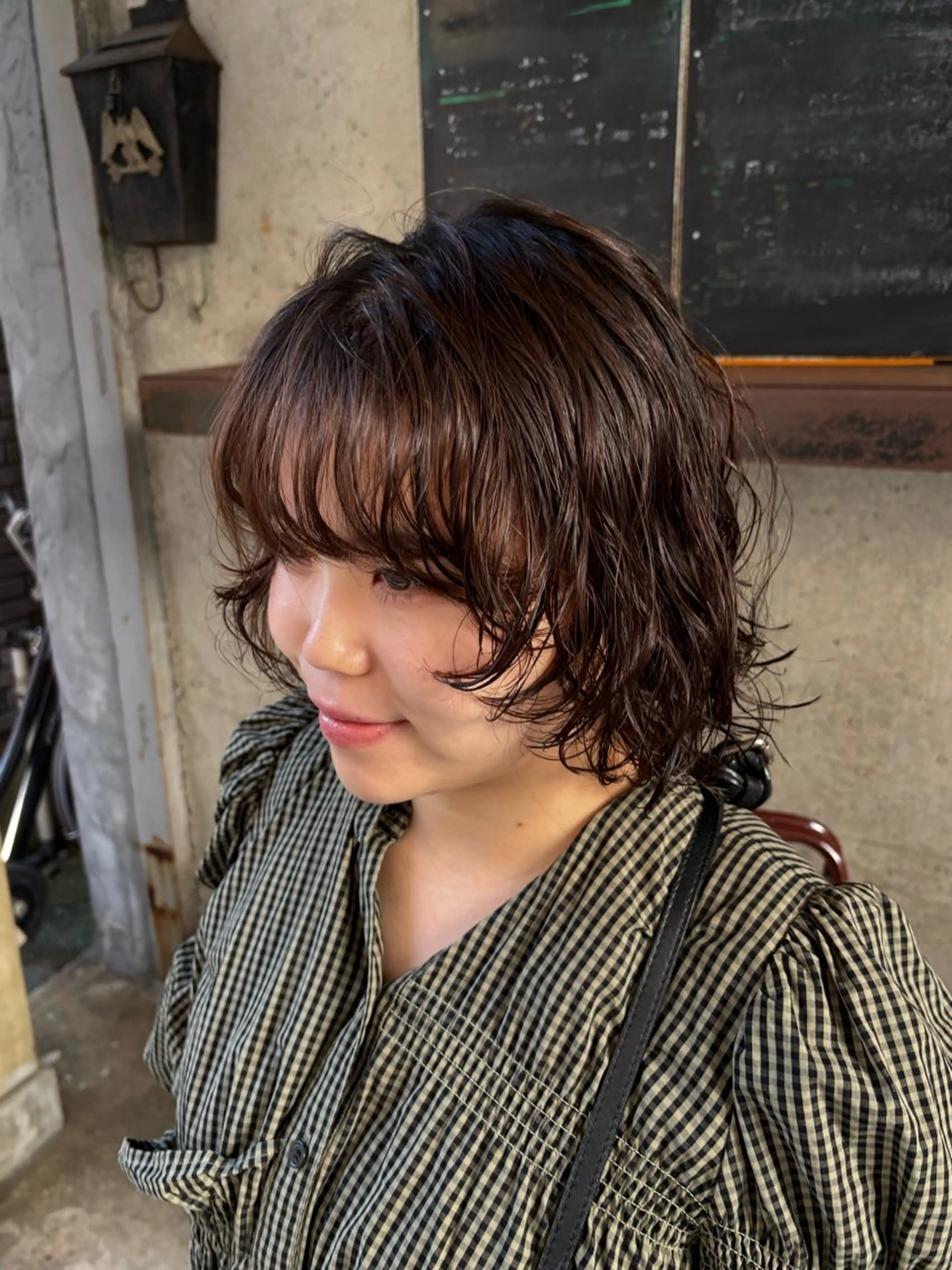 ショート パーマ くせ毛 ニュアンスパーマ 水原波津輝/ボブ /ニュアンスパーマのヘアスタイル