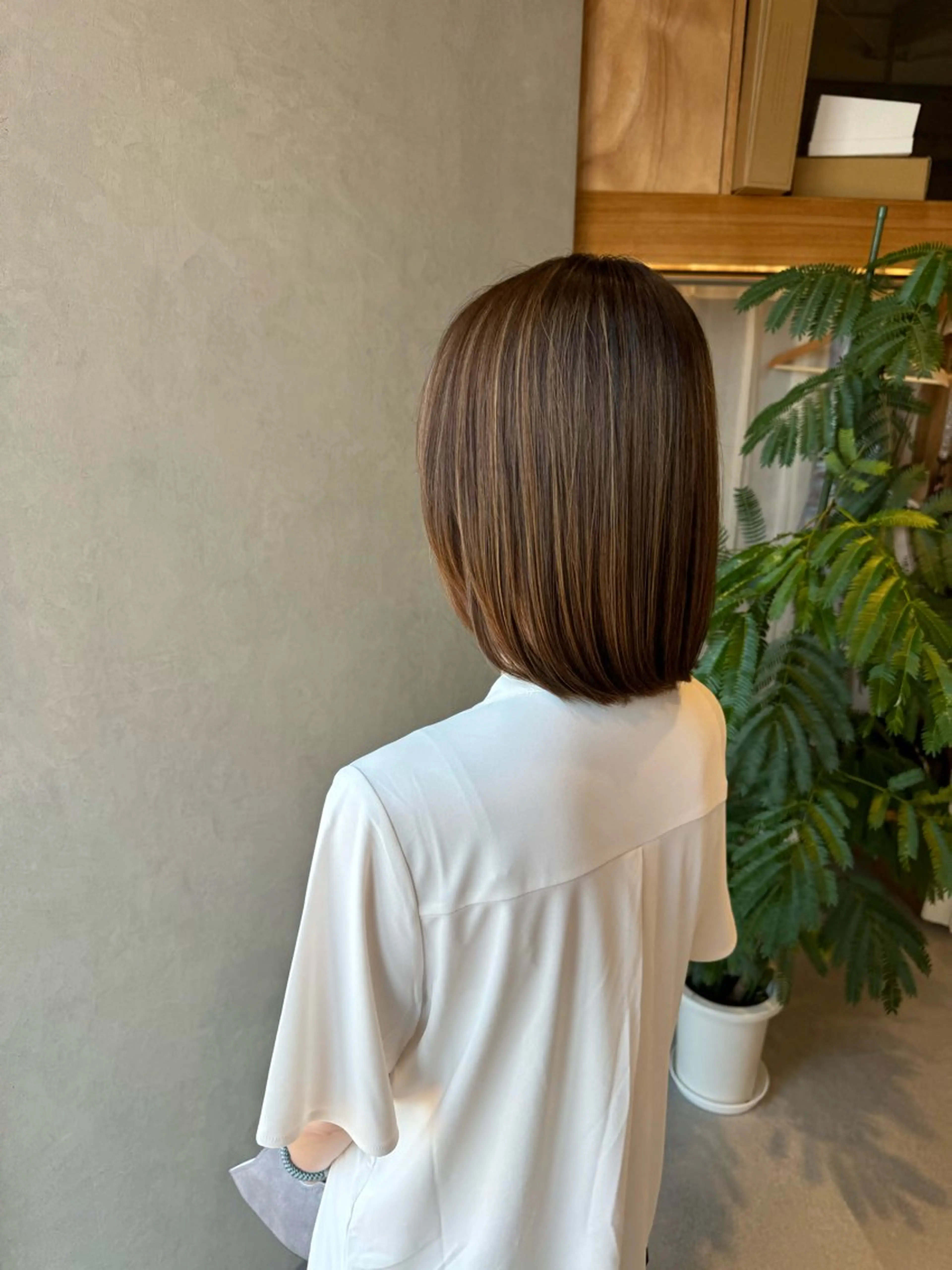 ミディアム カット ヘアカラー トリートメント レイヤー/ボブパーマ /垢抜け/タクミのヘアスタイル