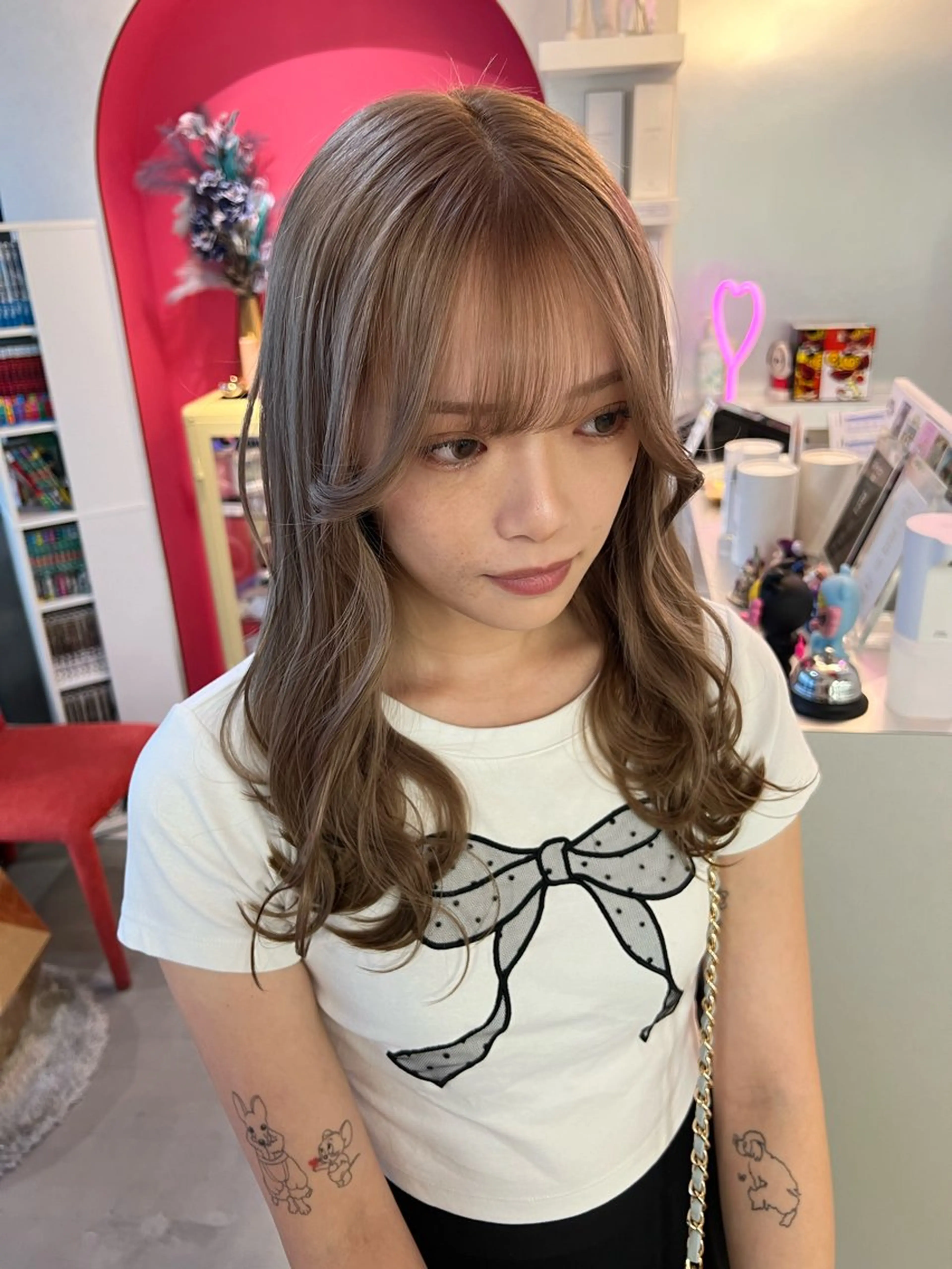 ミディアム カット ヘアカラー 浅井 大雅のヘアスタイル