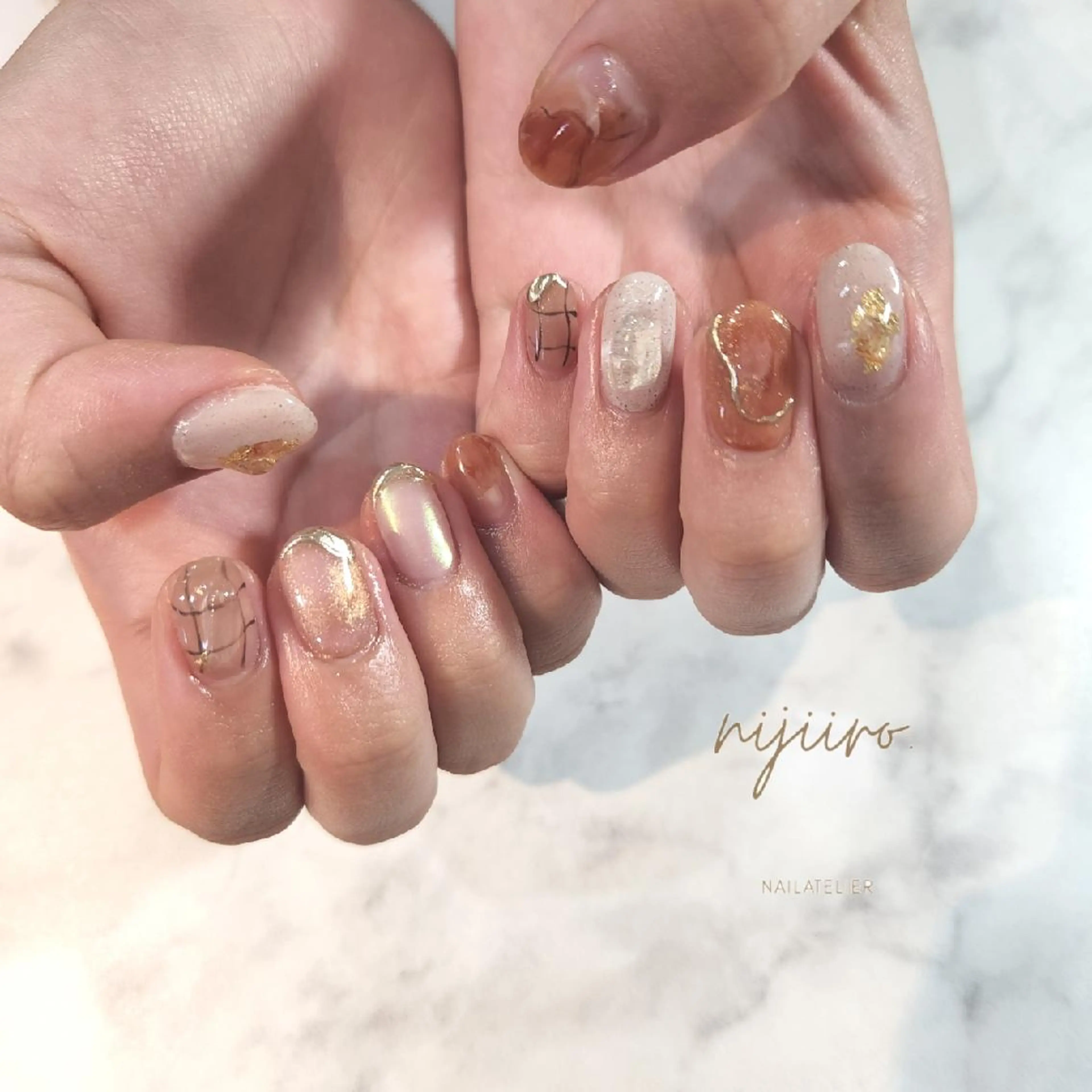 ネイル ハンドネイル nijiiro🌈 サトウのネイルデザイン