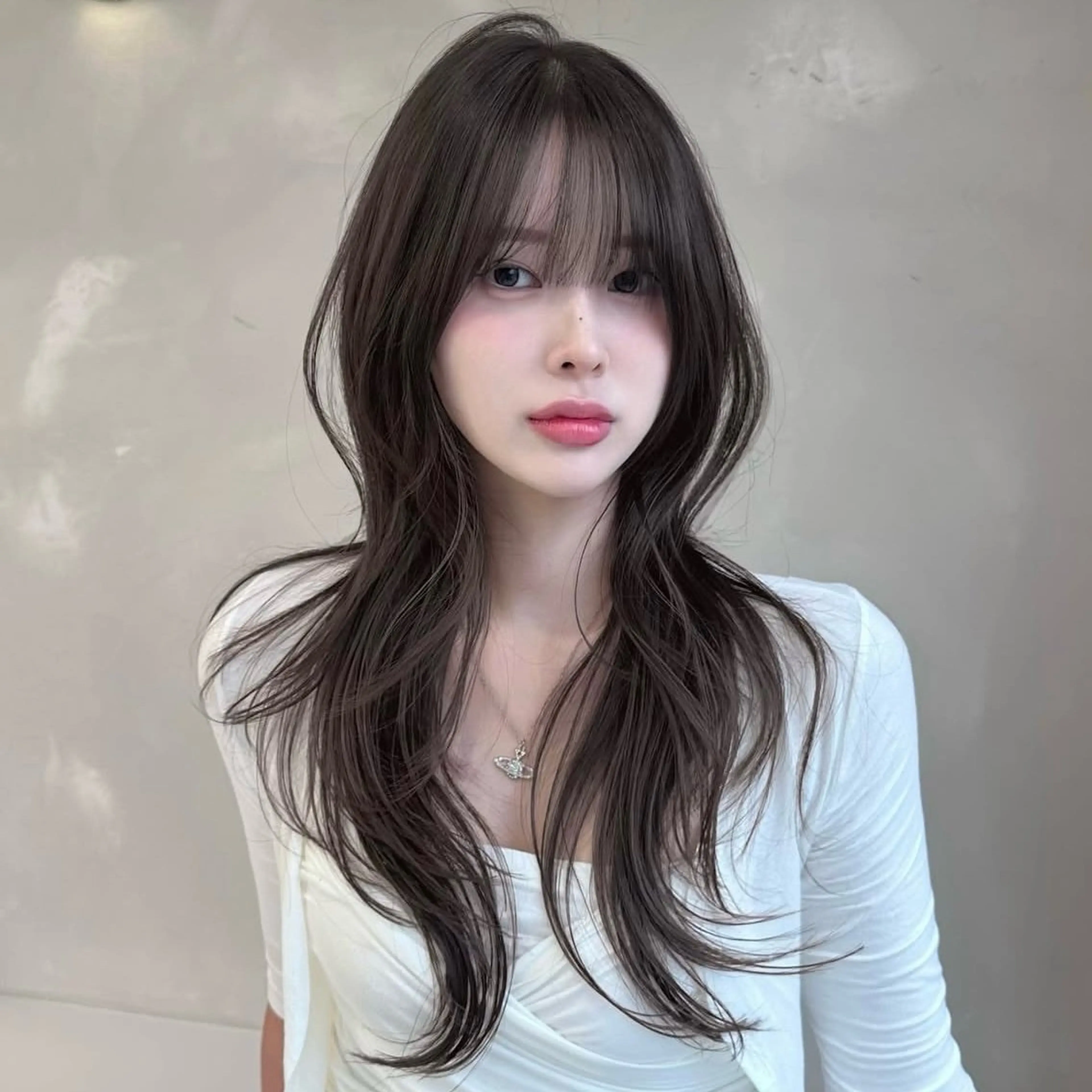 ロング カラー カット ヘアカラー トリートメント 本場の韓国ヘア 🇰🇷 中尾 崇人のヘアスタイル