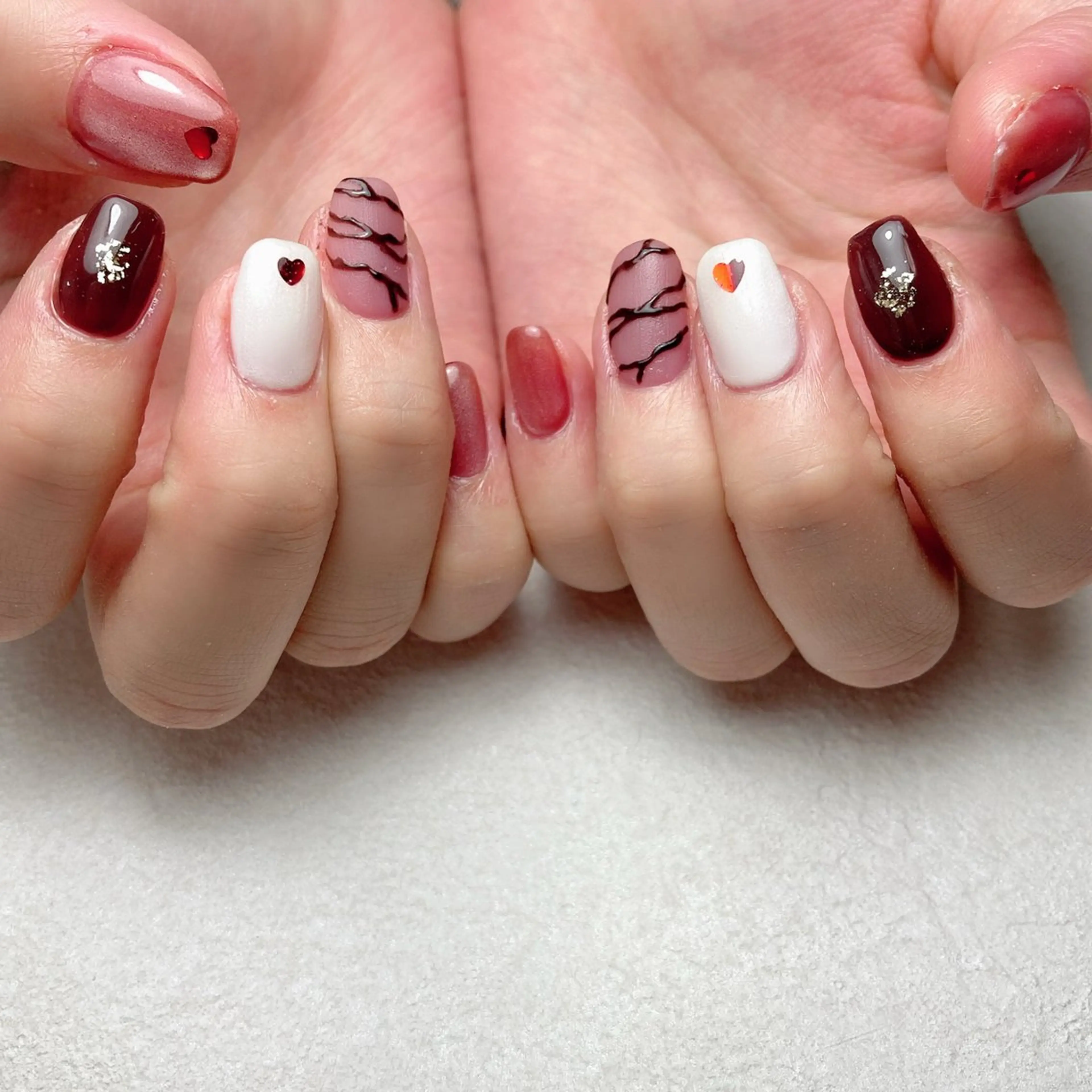 ネイル バレンタイン amu所属・かおる KAORUのネイルデザイン