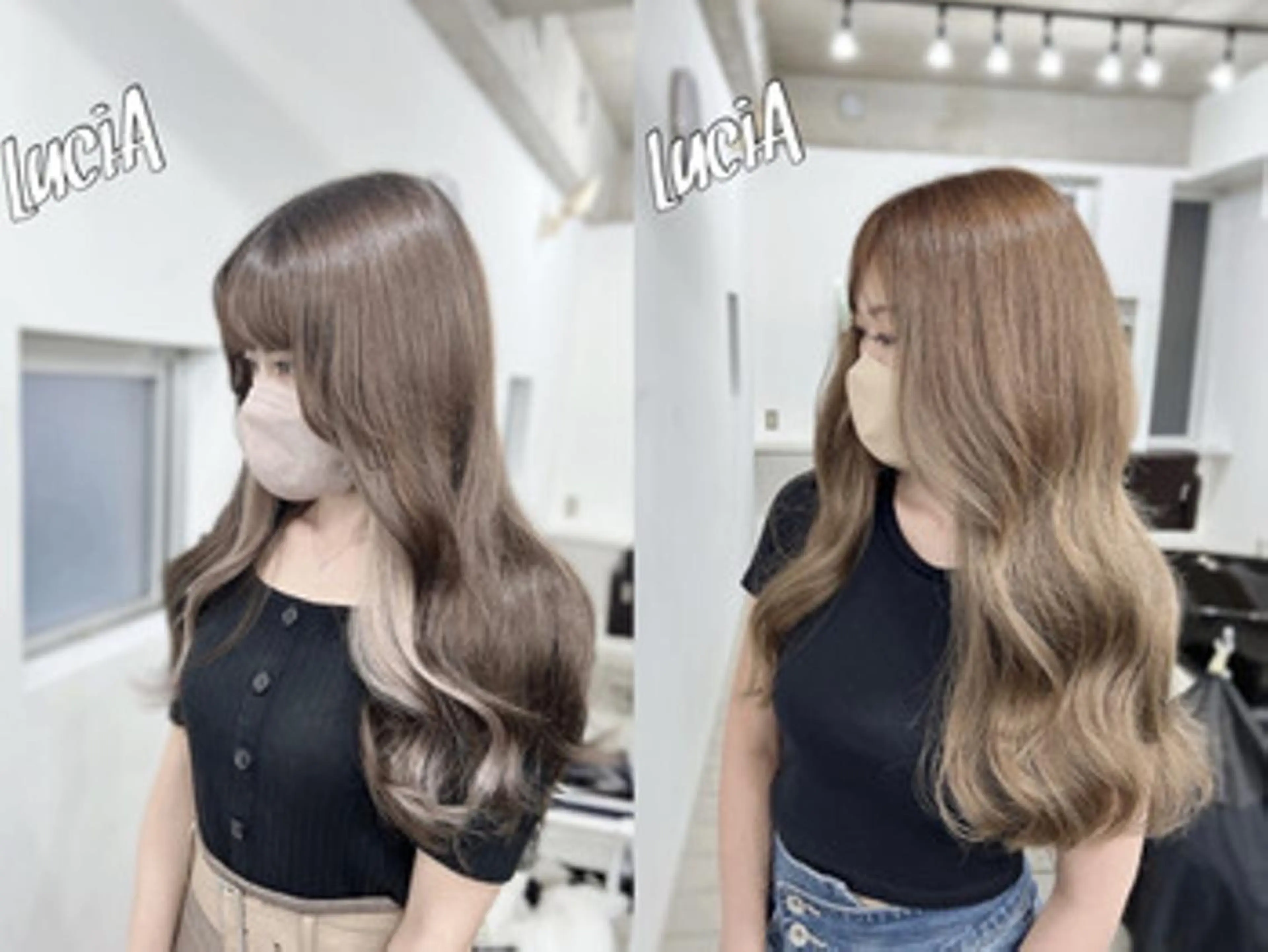 ロング カラー エクステ LuciAのヘアスタイル