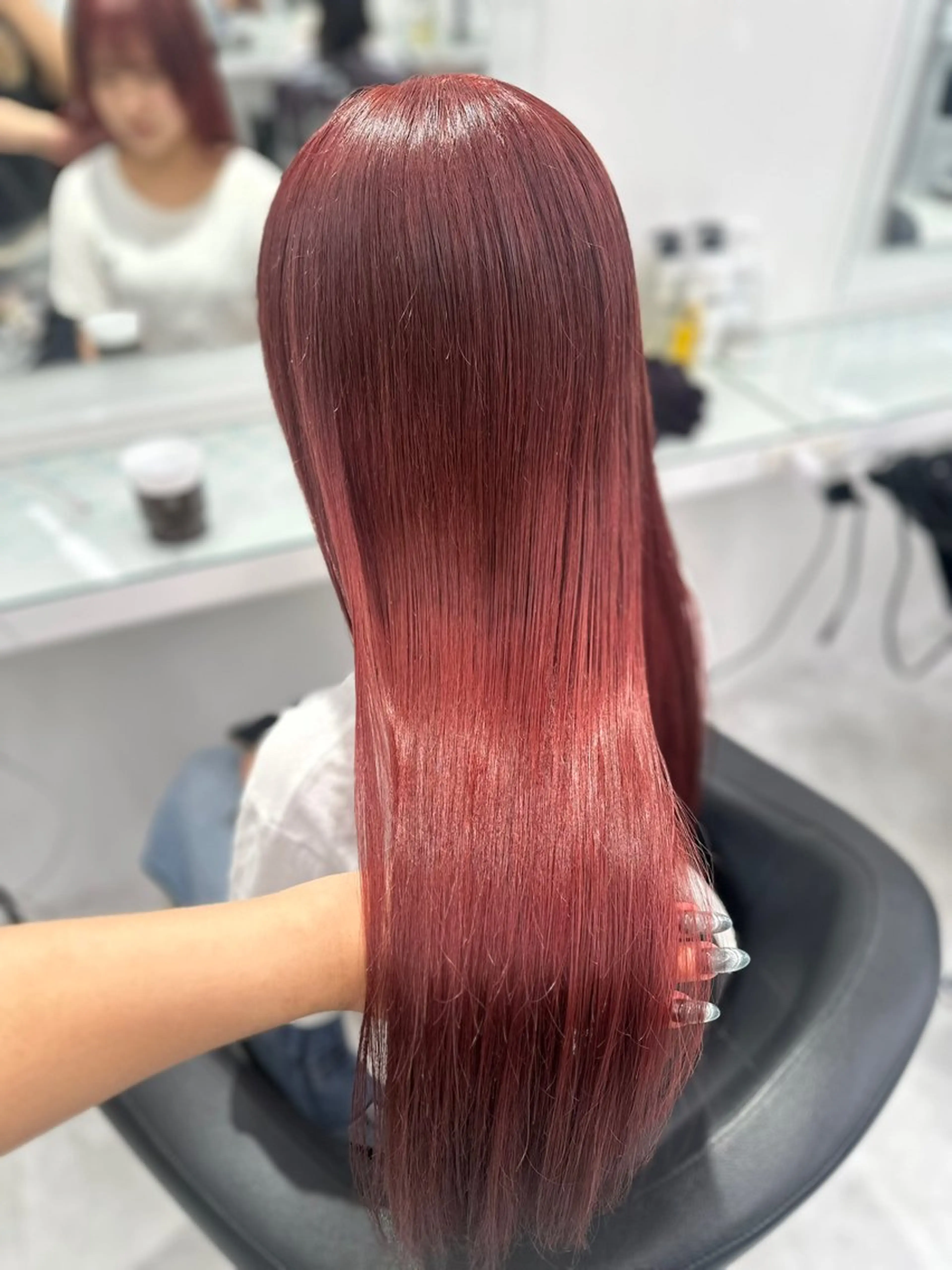 ロング カラー ヘアカラー トリートメント トレンド暖色ヘア🍒 miu🍒のヘアスタイル