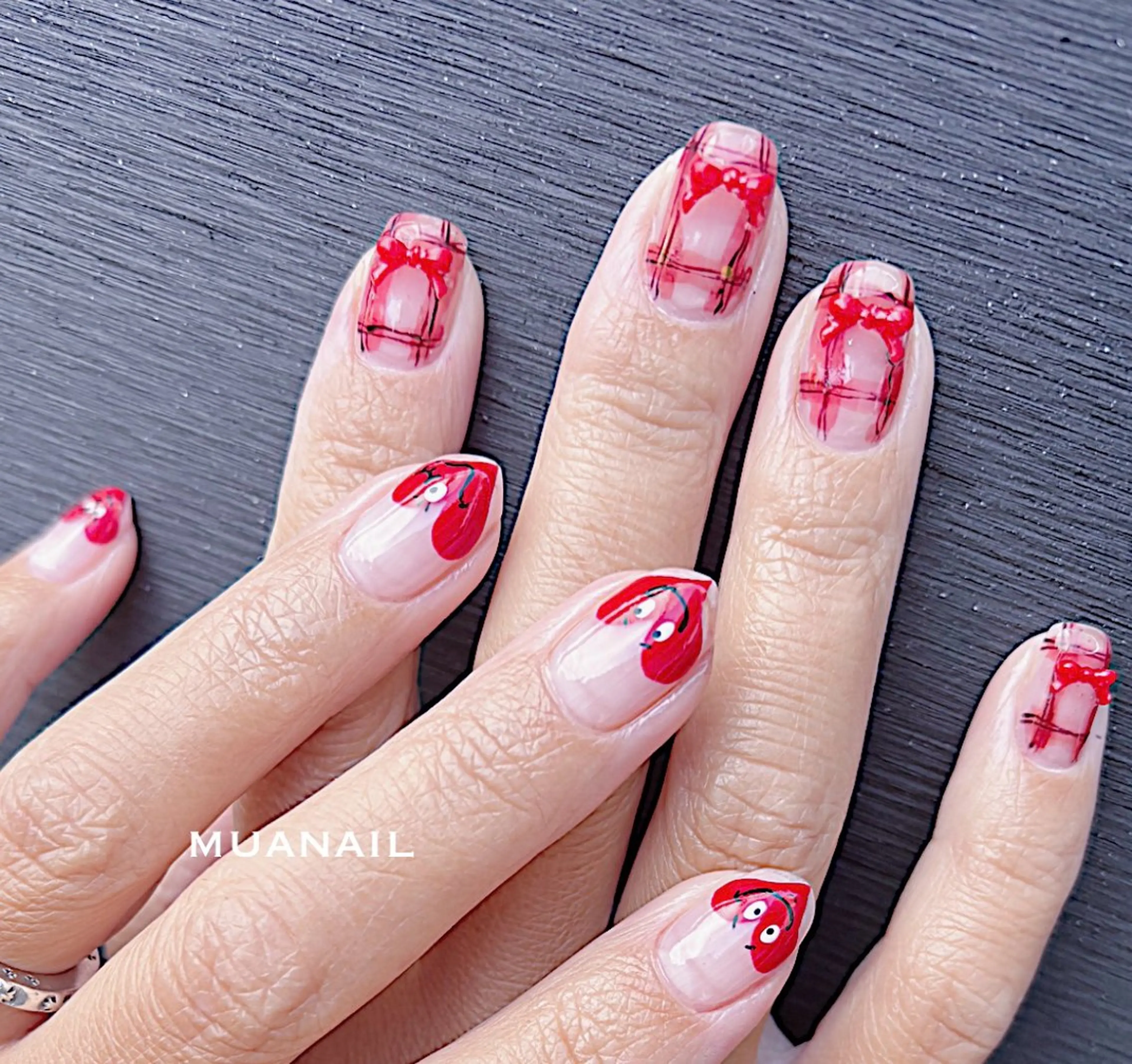 ネイル ハート バレンタイン ハンドネイル mua nail mikiのネイルデザイン