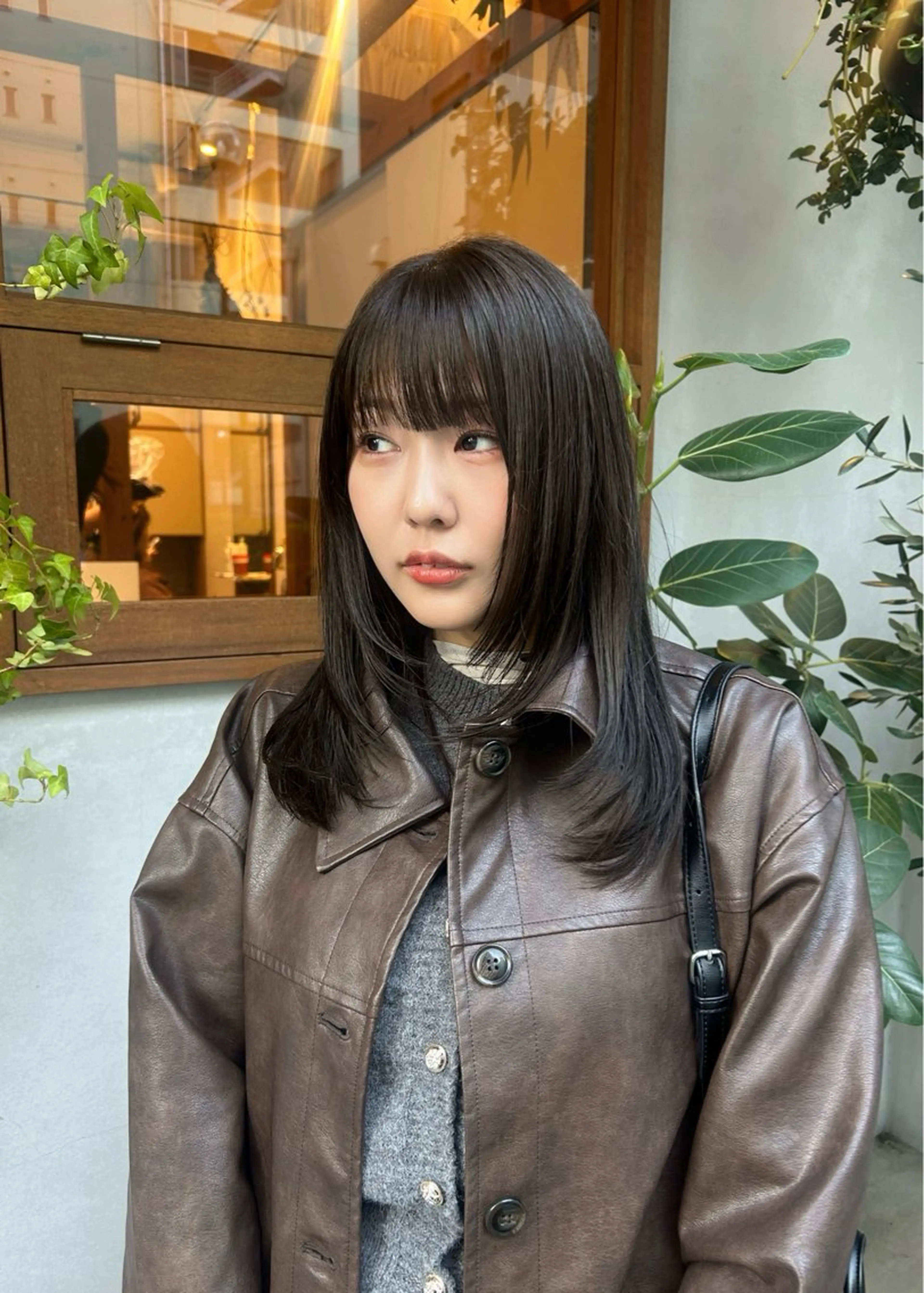 ロング カラー カット 縮毛矯正 ENIF ツキのヘアスタイル