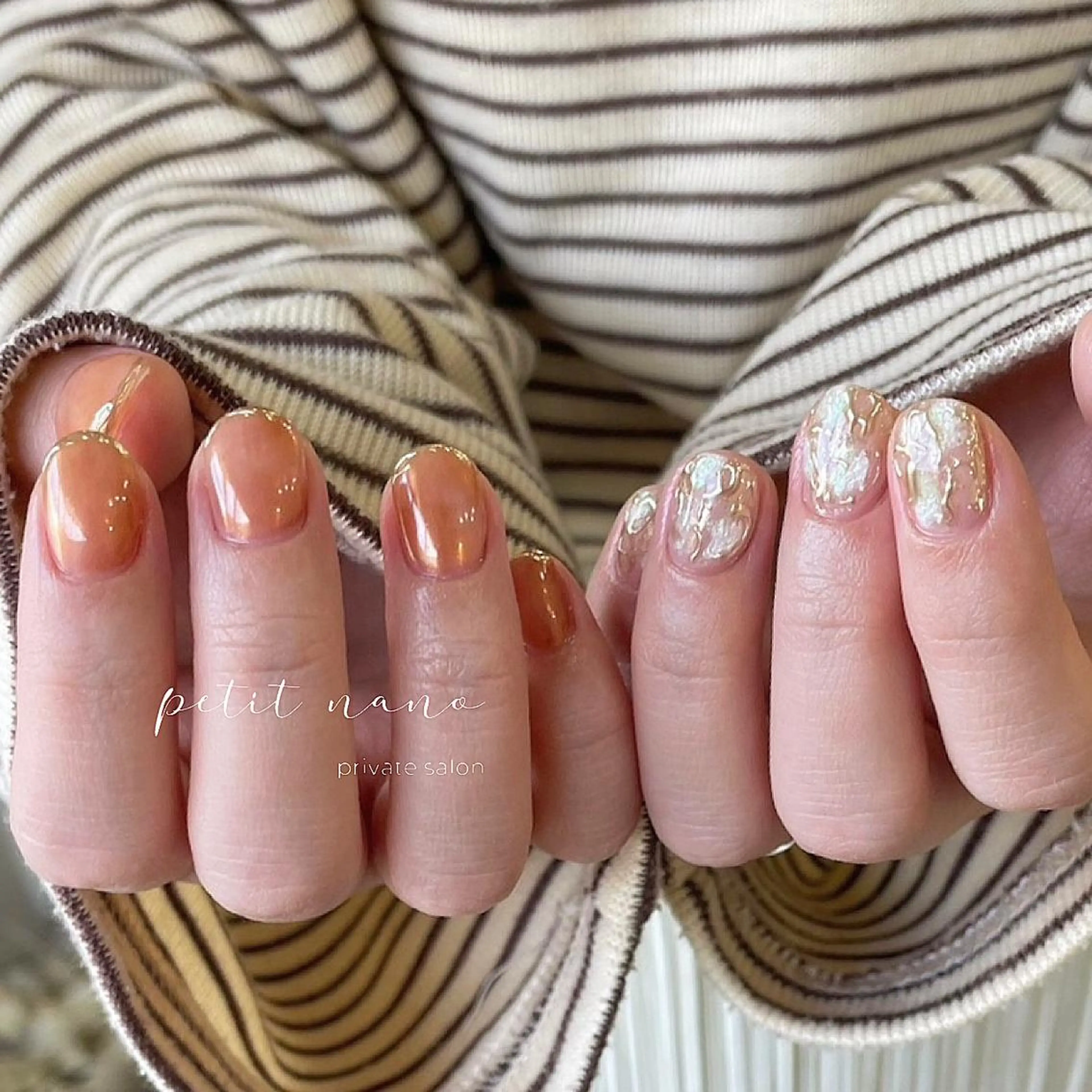 ネイル チークネイル ジェルネイル 韓国ネイル マグネットネイル ニュアンスネイル nail‪◯ petitnanoのネイルデザイン