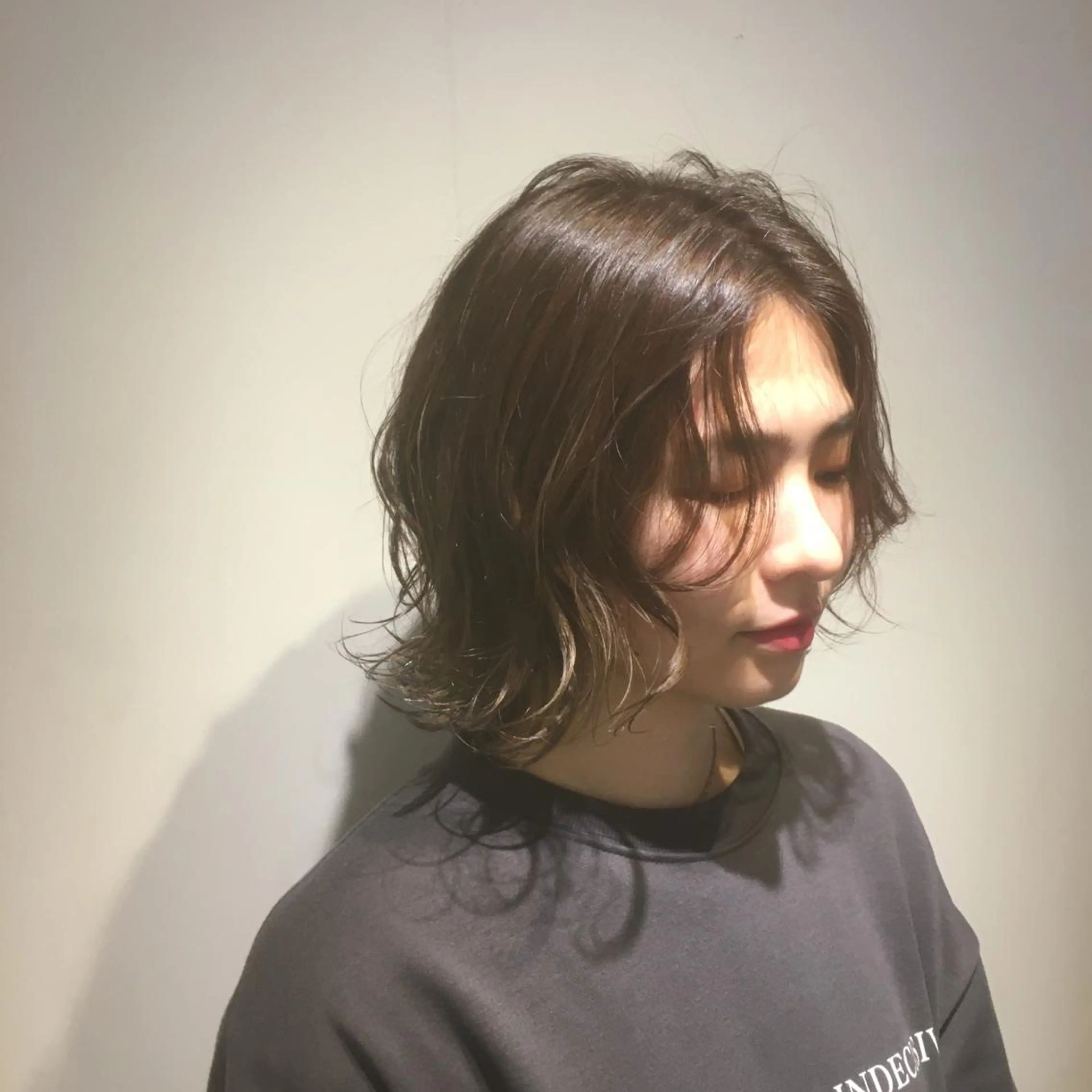 ミディアム カラー カット ヘアカラー トリートメント しのはら まどかのヘアスタイル