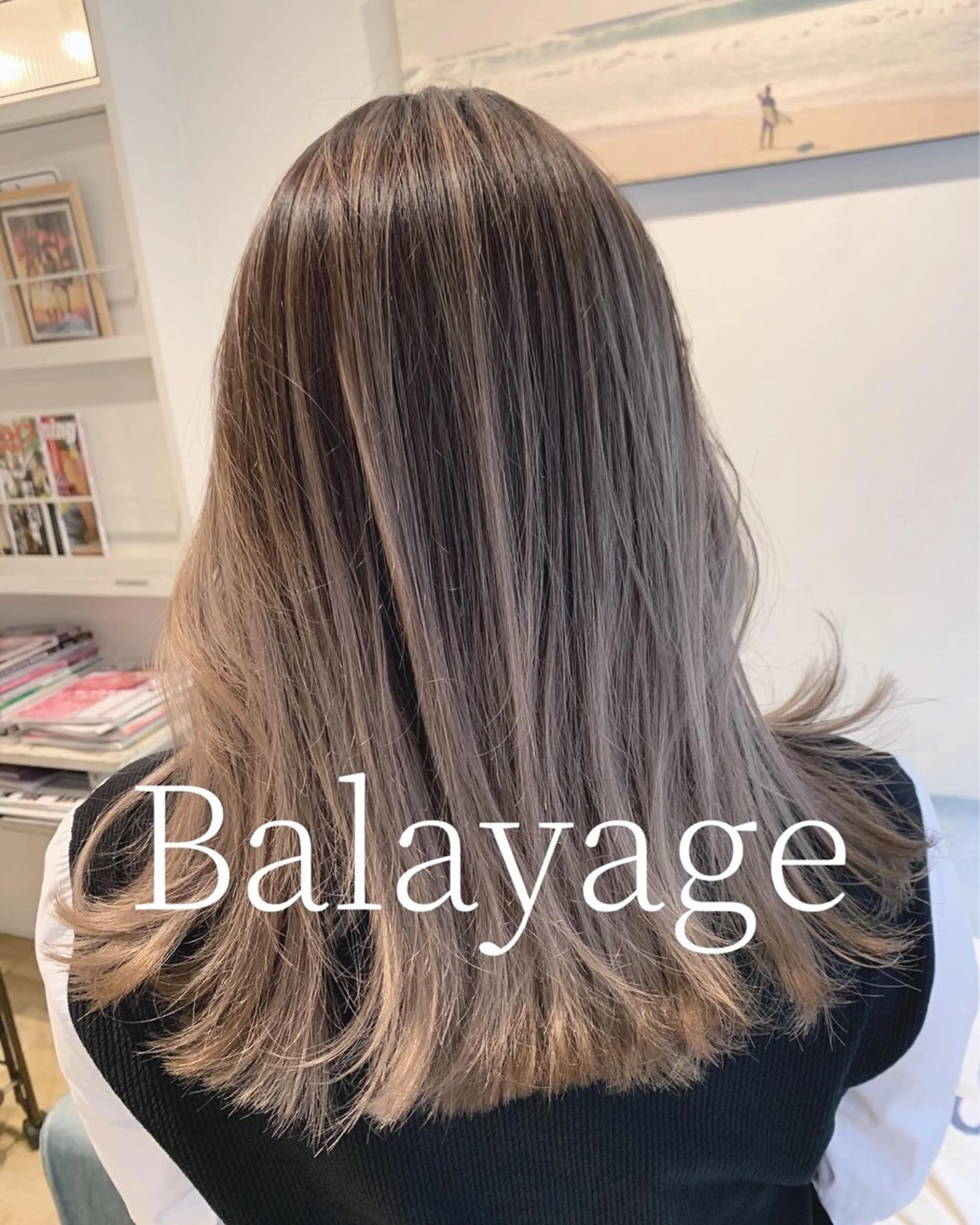 セミロング レイヤーカット ヘアカラー トリートメント 渋谷ハイトーン/ デザインカラー阿部のヘアスタイル