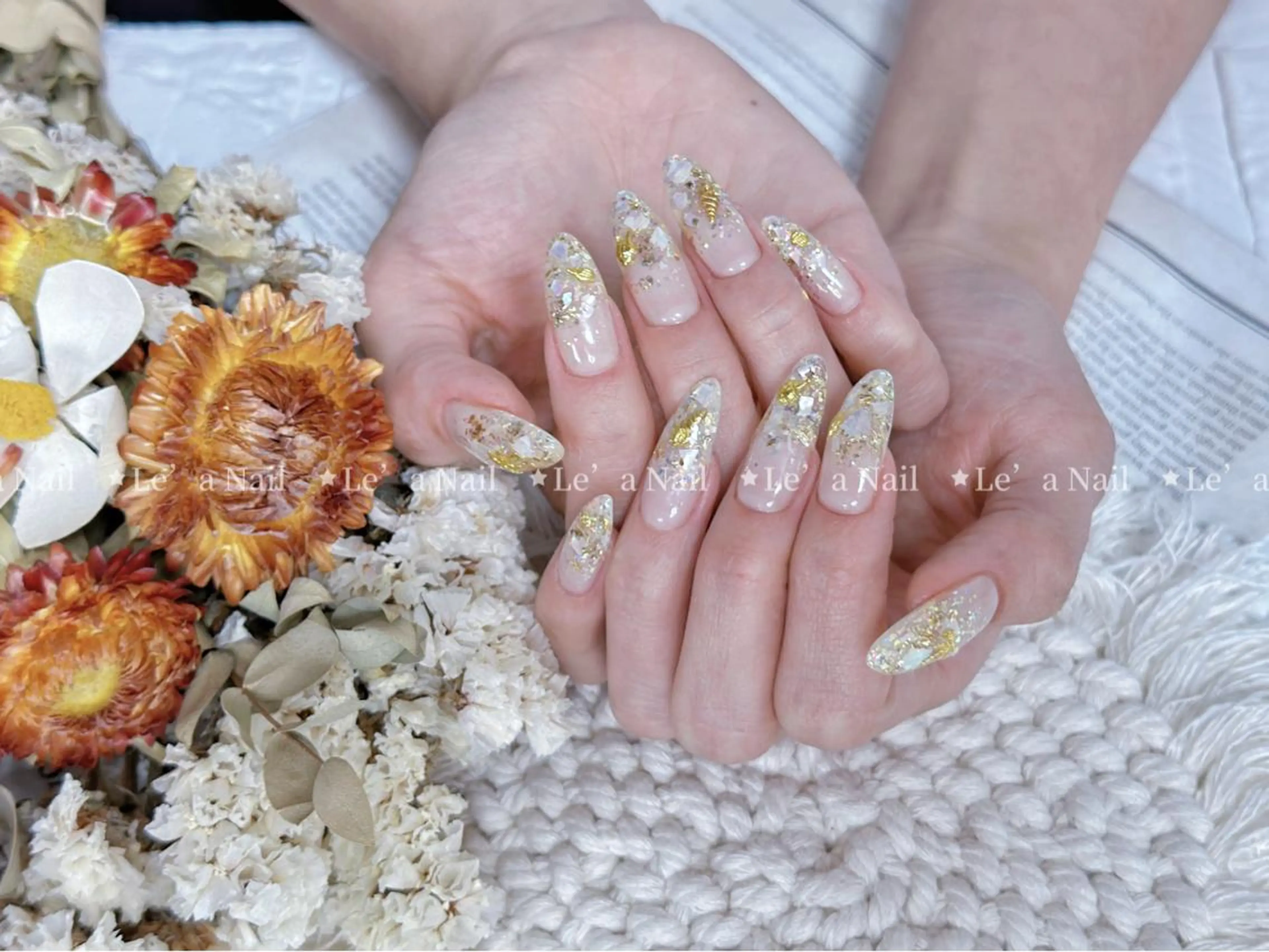 セミロング カラー ネイル Le’a NailSalonのネイルデザイン