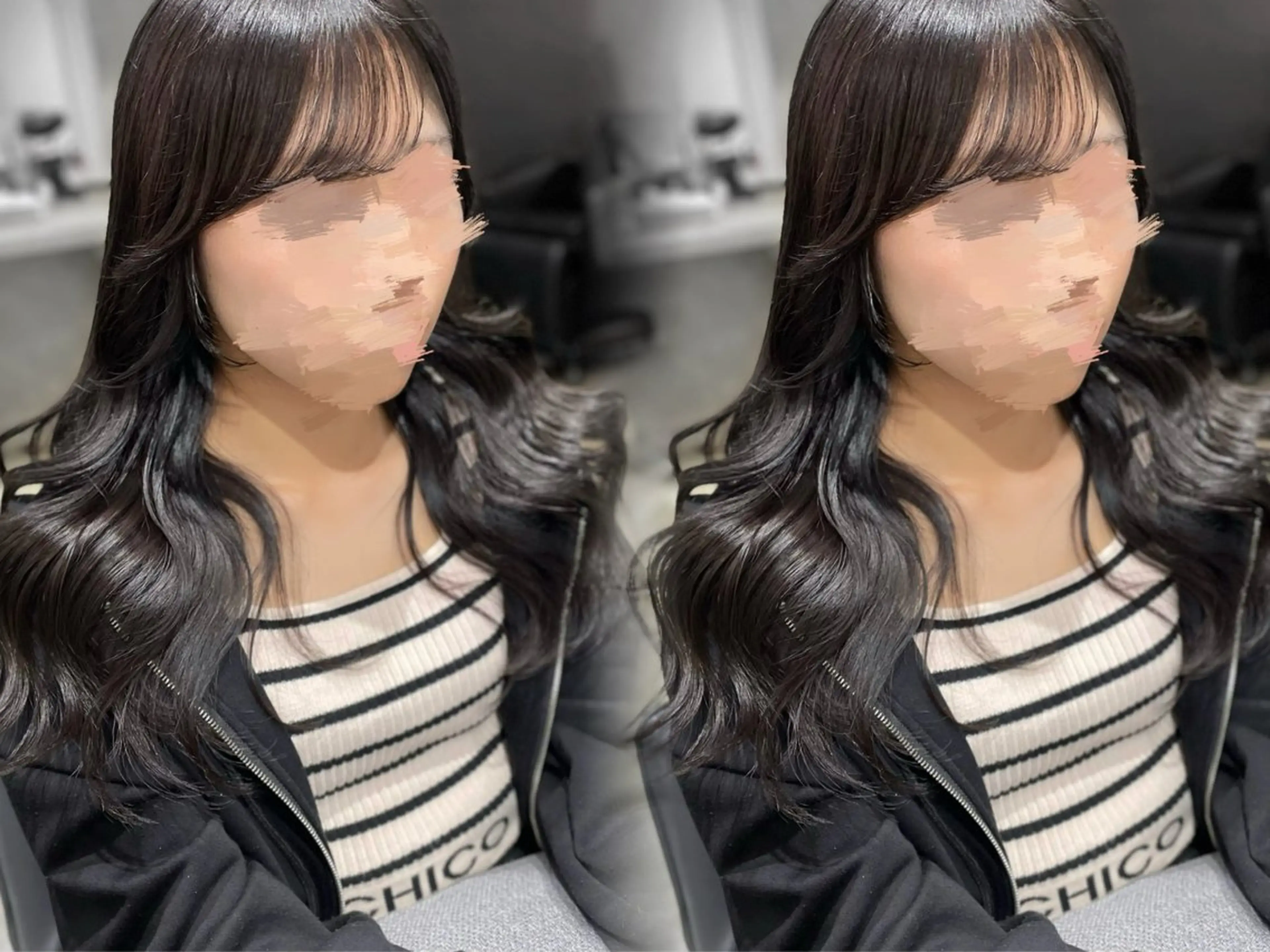 【🍑伸ばしてる方へ📣】盛れる顔まわりカット + カラー + カスタム4step TR 超音波アイロン付き🌟の写真