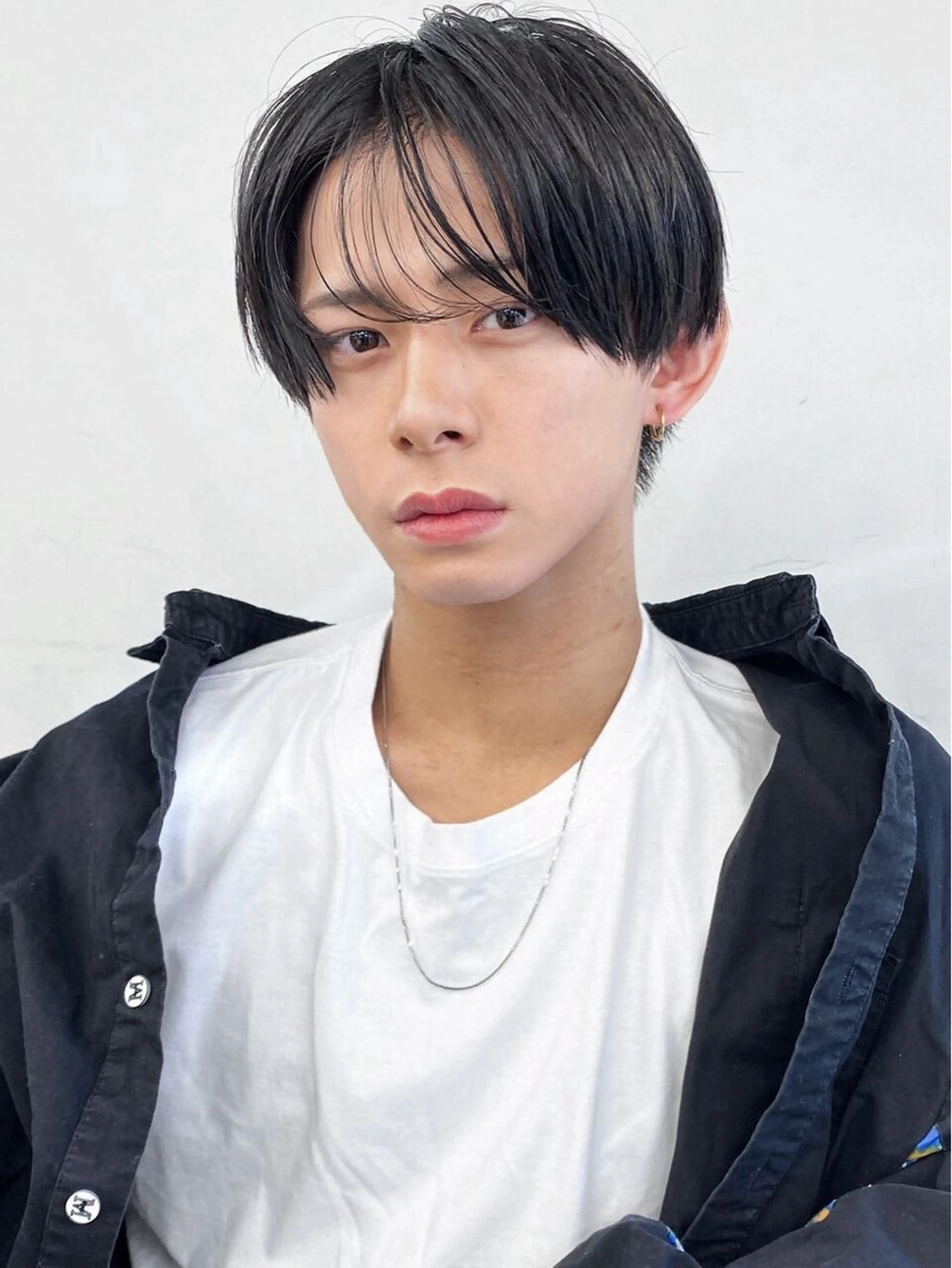 メンズ マッシュ シースルーマッシュ 韓国風パーマ特化 篠崎優也翔のヘアスタイル