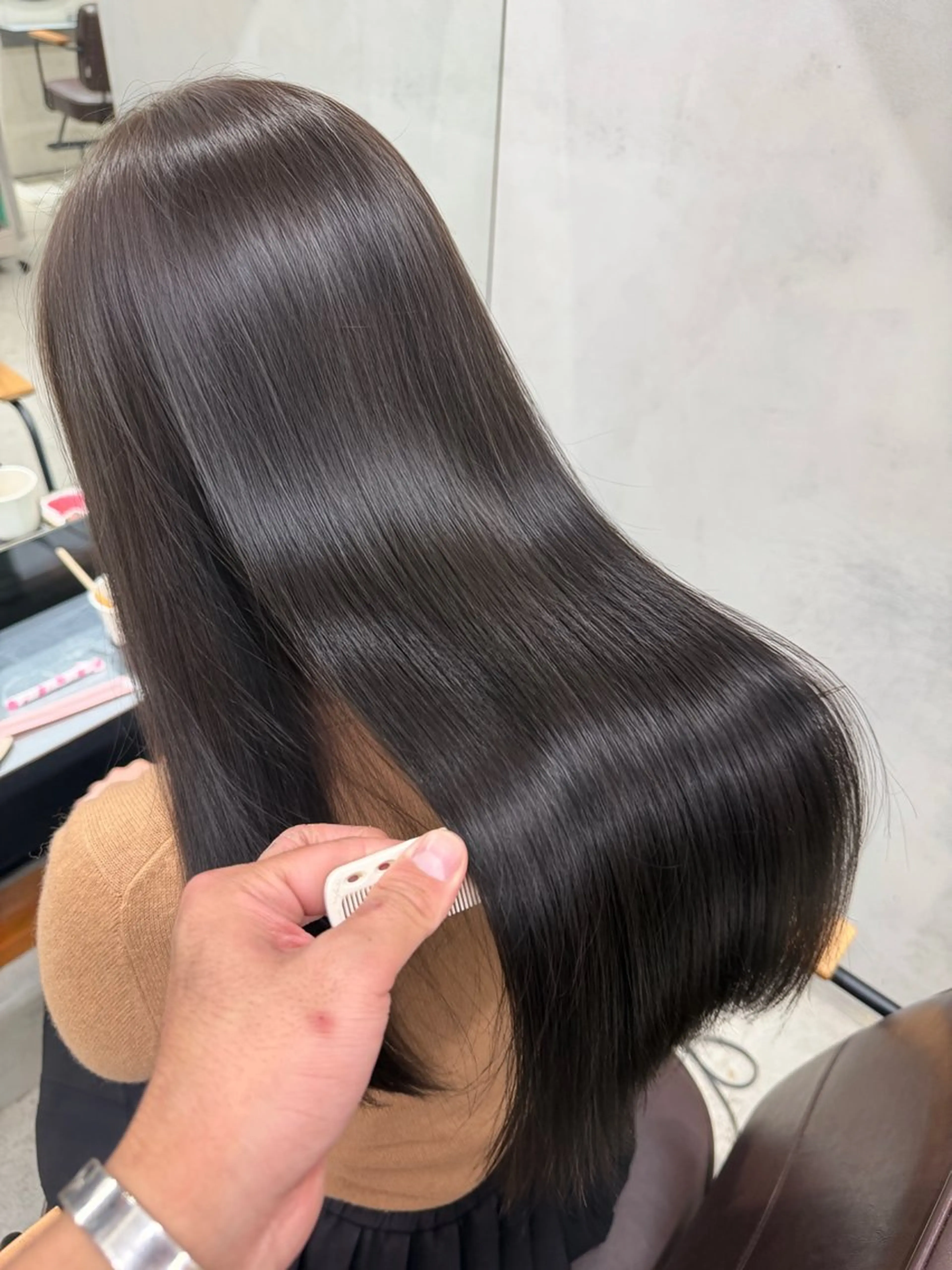 ロング カラー ヘアアレンジ 透明感カラー グレージュ ヘアカラー トリートメント ヘッドスパ ヘアセット 大宮/山口 竣也のヘアスタイル