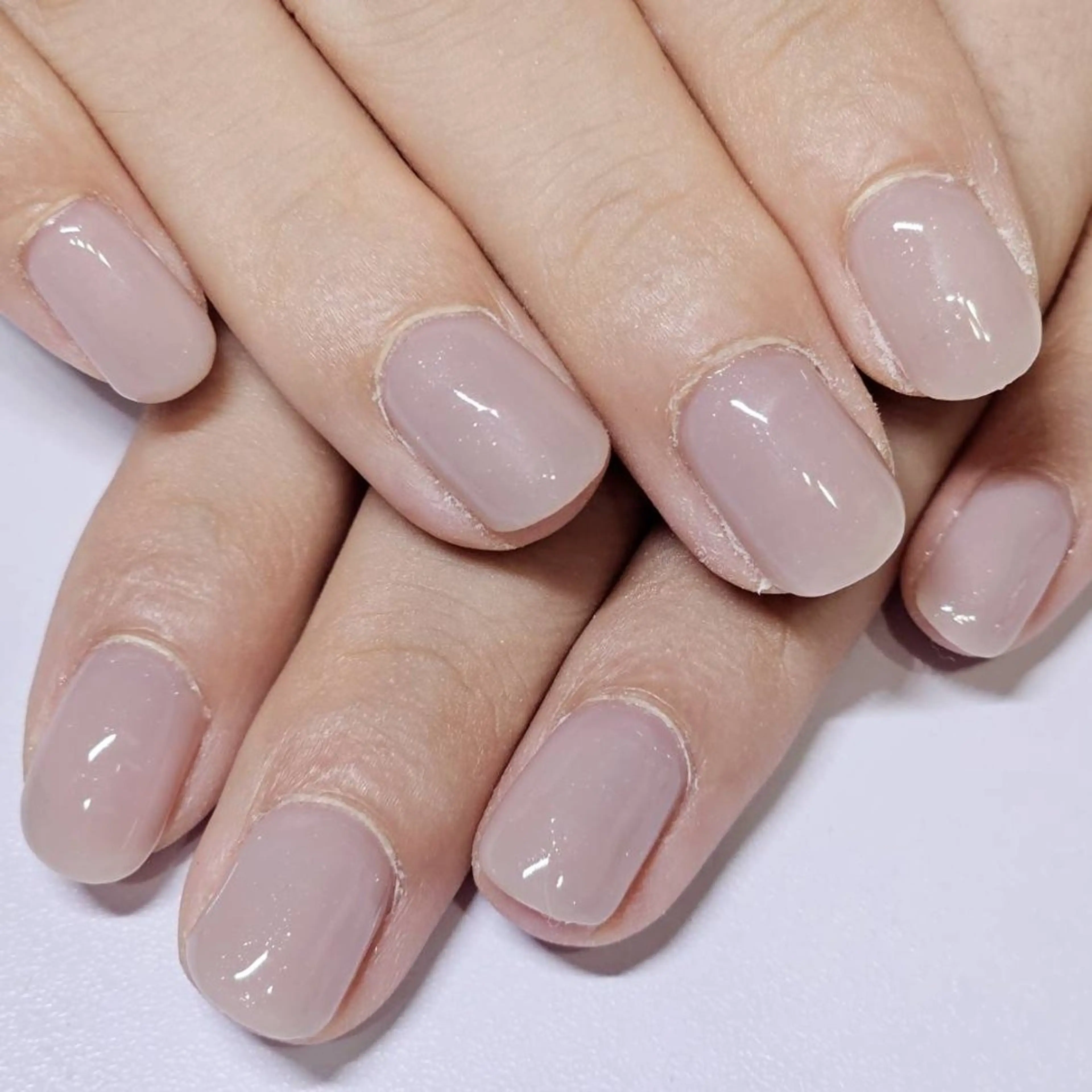 ネイル ラメ(グリッター) オフィスネイル ワンカラーネイル ハンドネイル よしだ ひろきのネイルデザイン