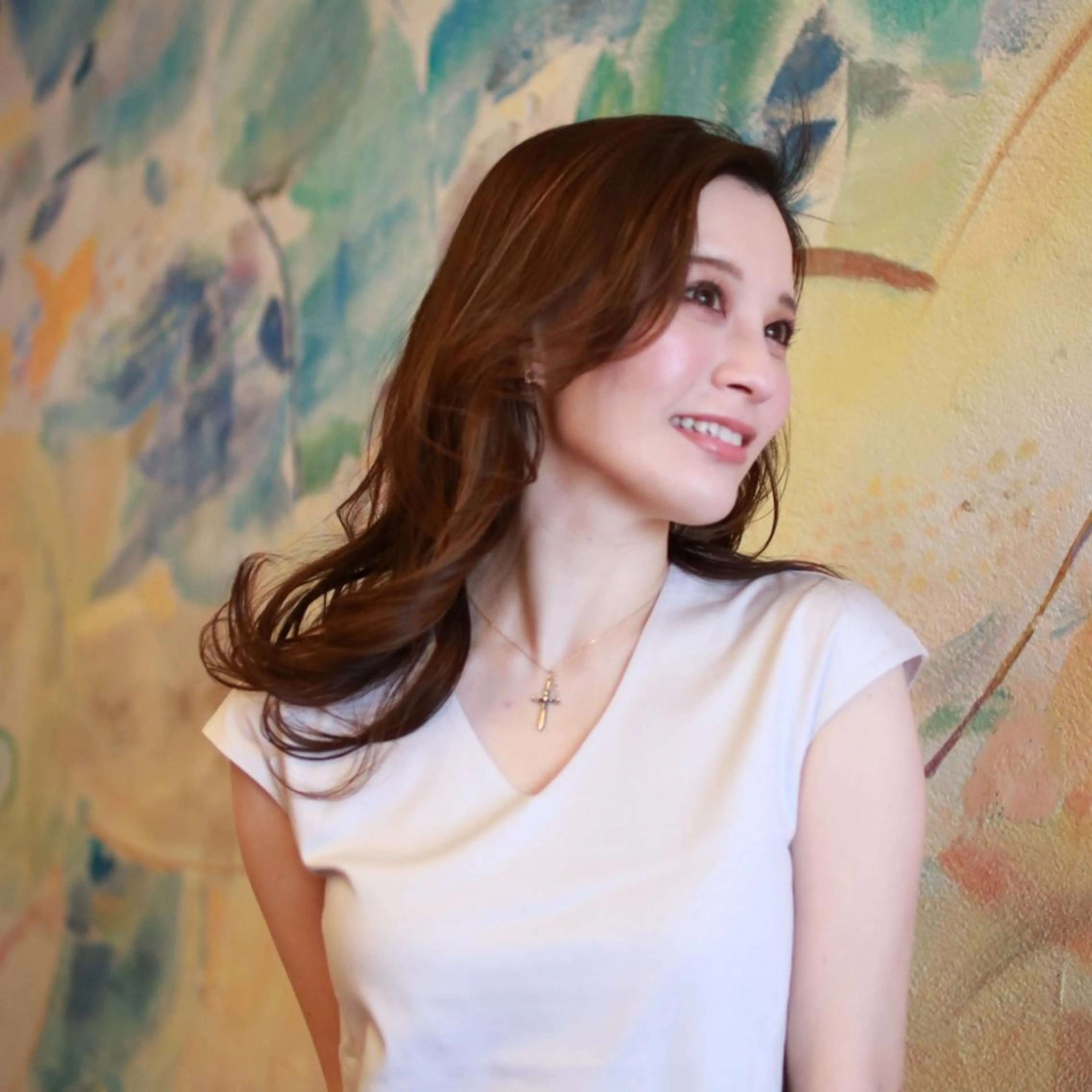 セミロング カット ヘアカラー Roji 米田 真一のヘアスタイル