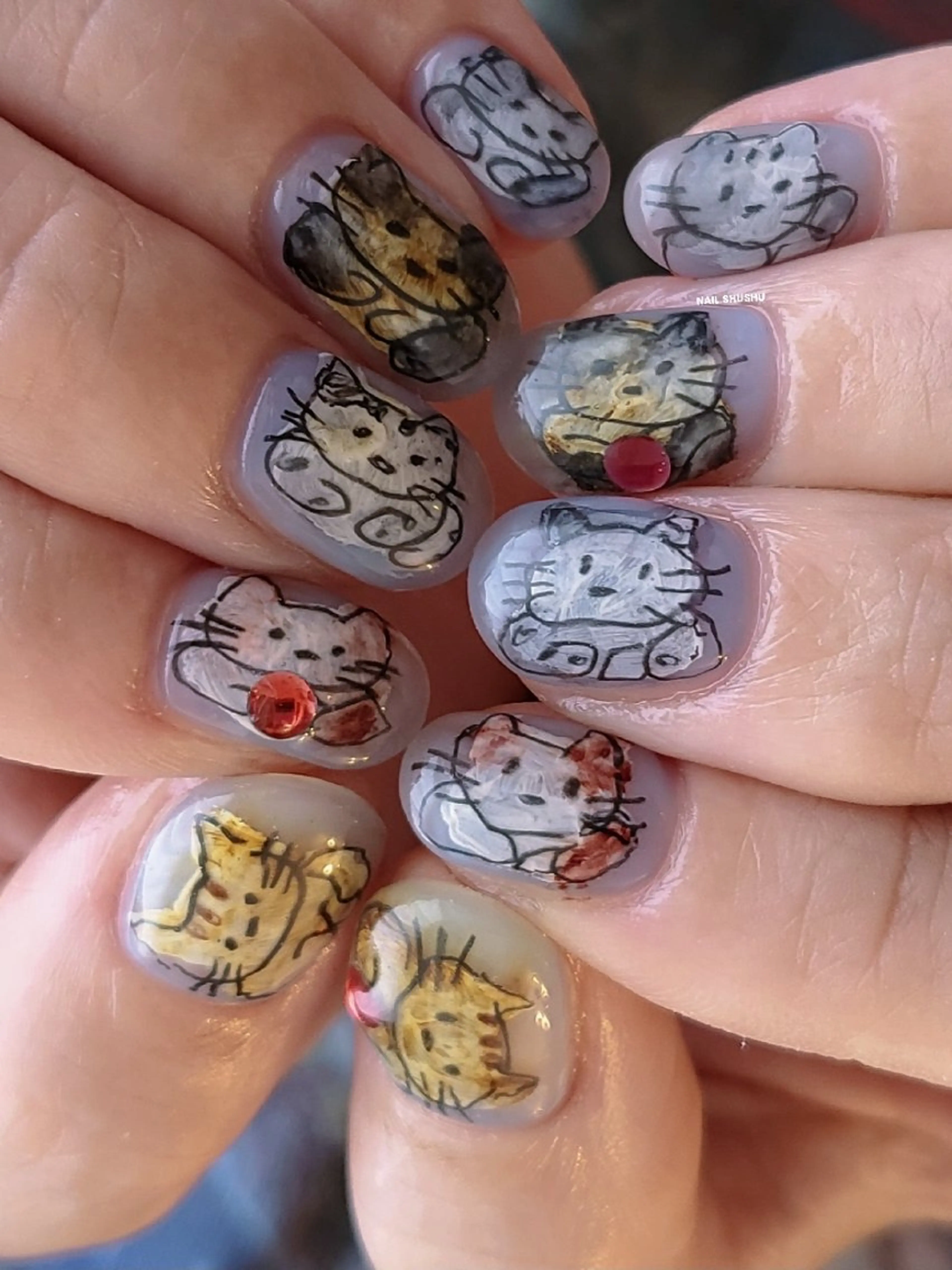 ネイル ハンドネイル 3dパーツ/流行り 👧shushu❤️のネイルデザイン