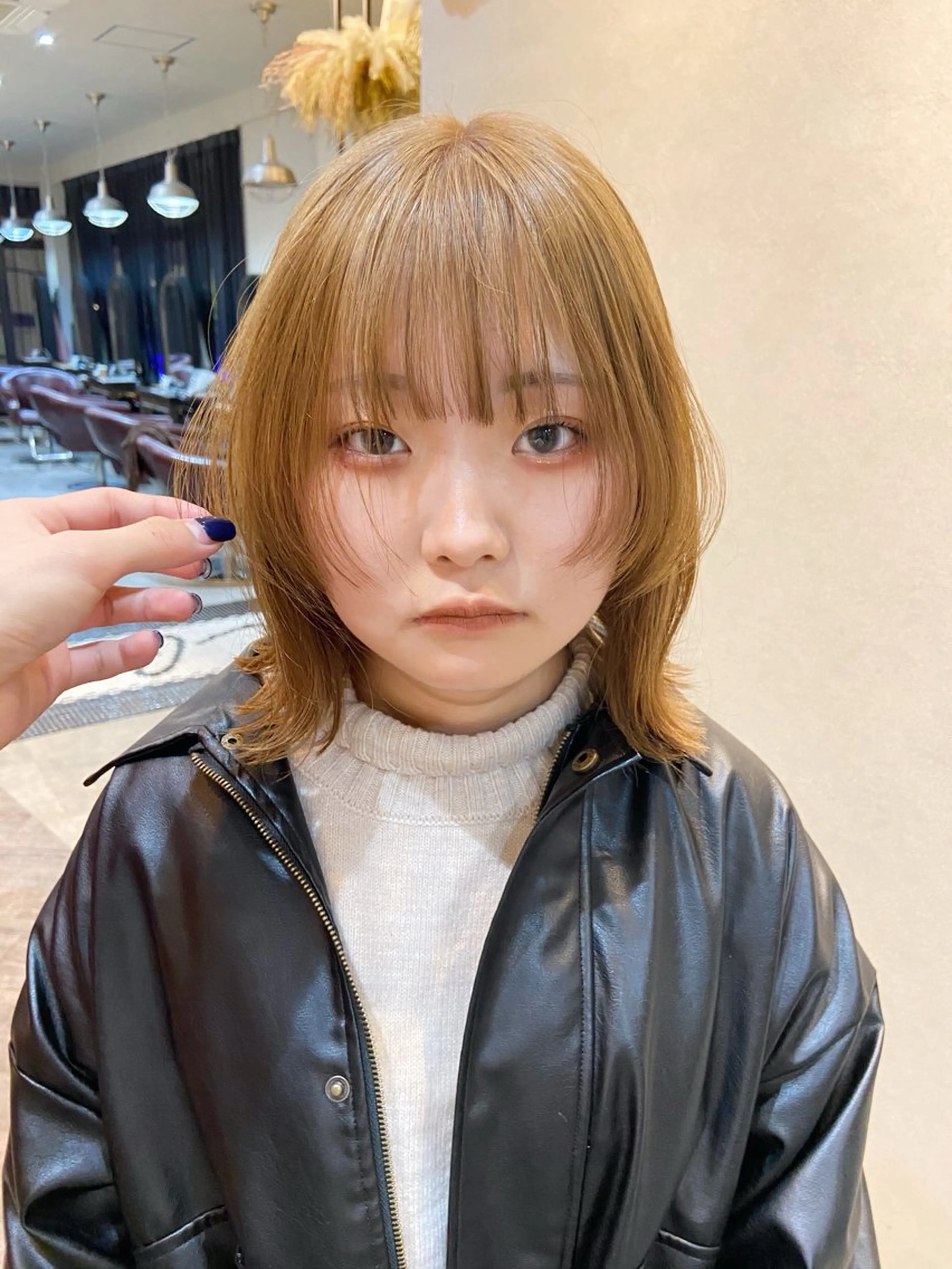 ショート カラー ベージュカラー 顔周りカット デザインパーマ 藤田和樹のヘアスタイル