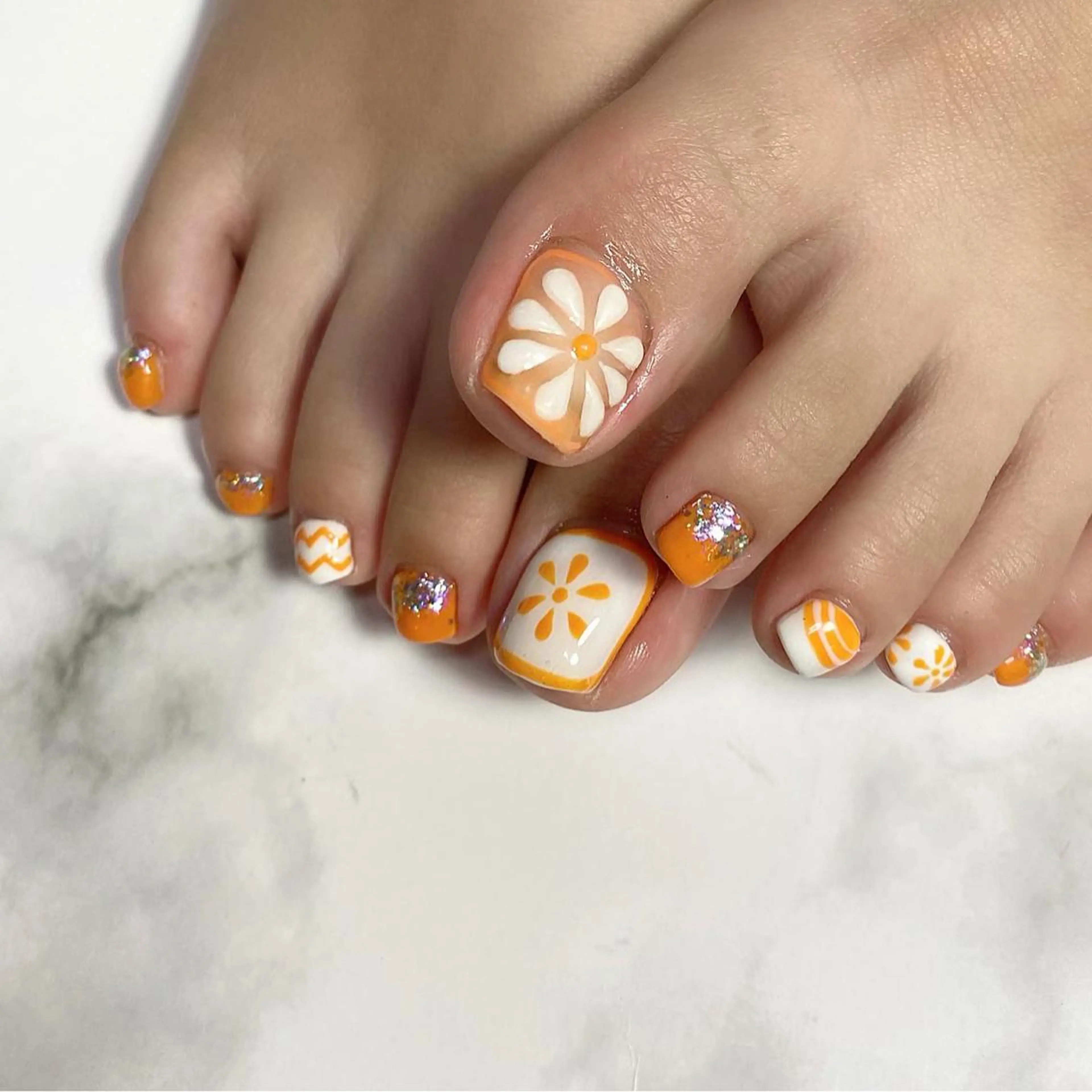 ネイル オレンジ ぷっくりネイル Nail ameria megu所属・ameria meguのネイルデザイン