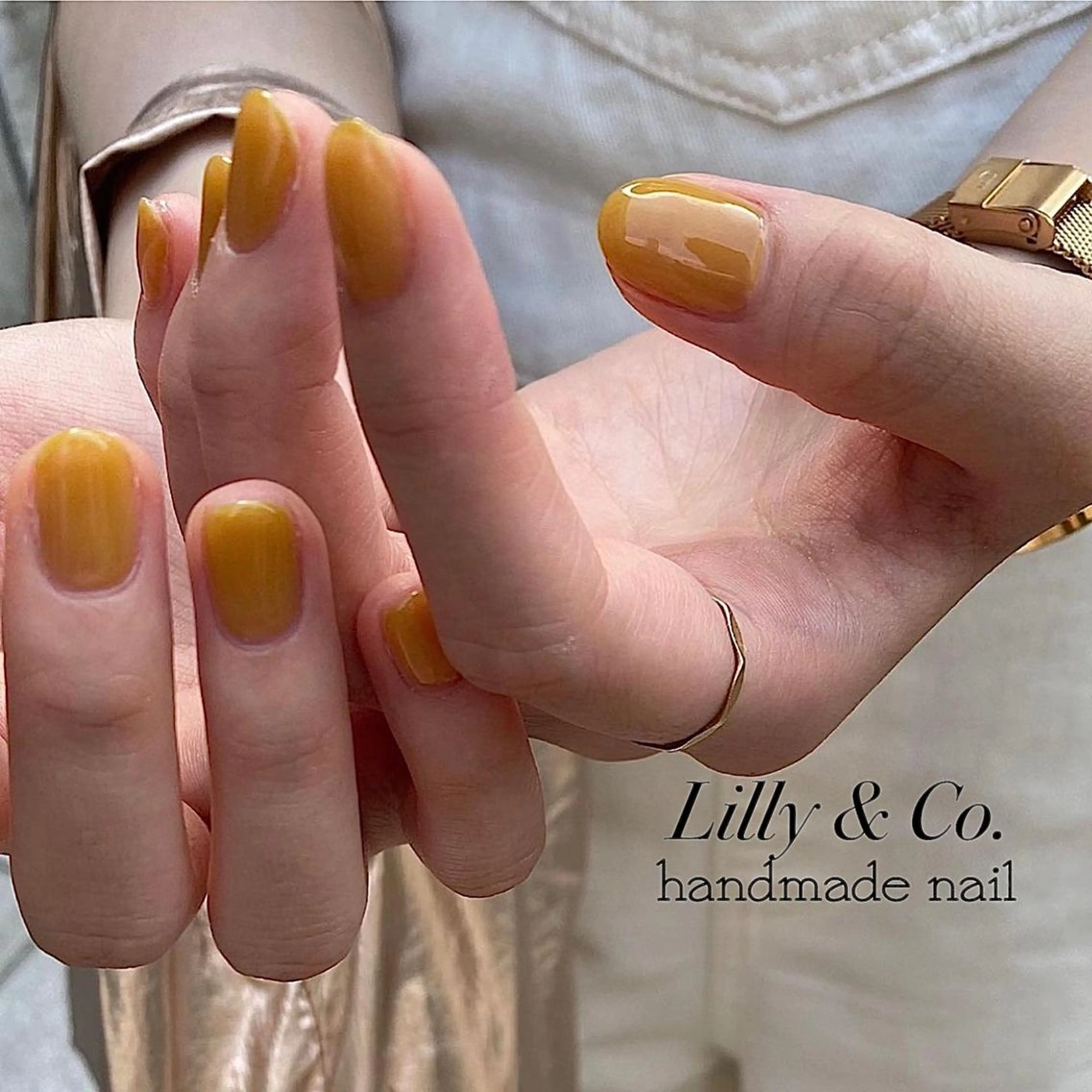 ネイル ジェルネイル ワンカラーネイル ハンドネイル ハンドケア Lilly Co.のネイルデザイン