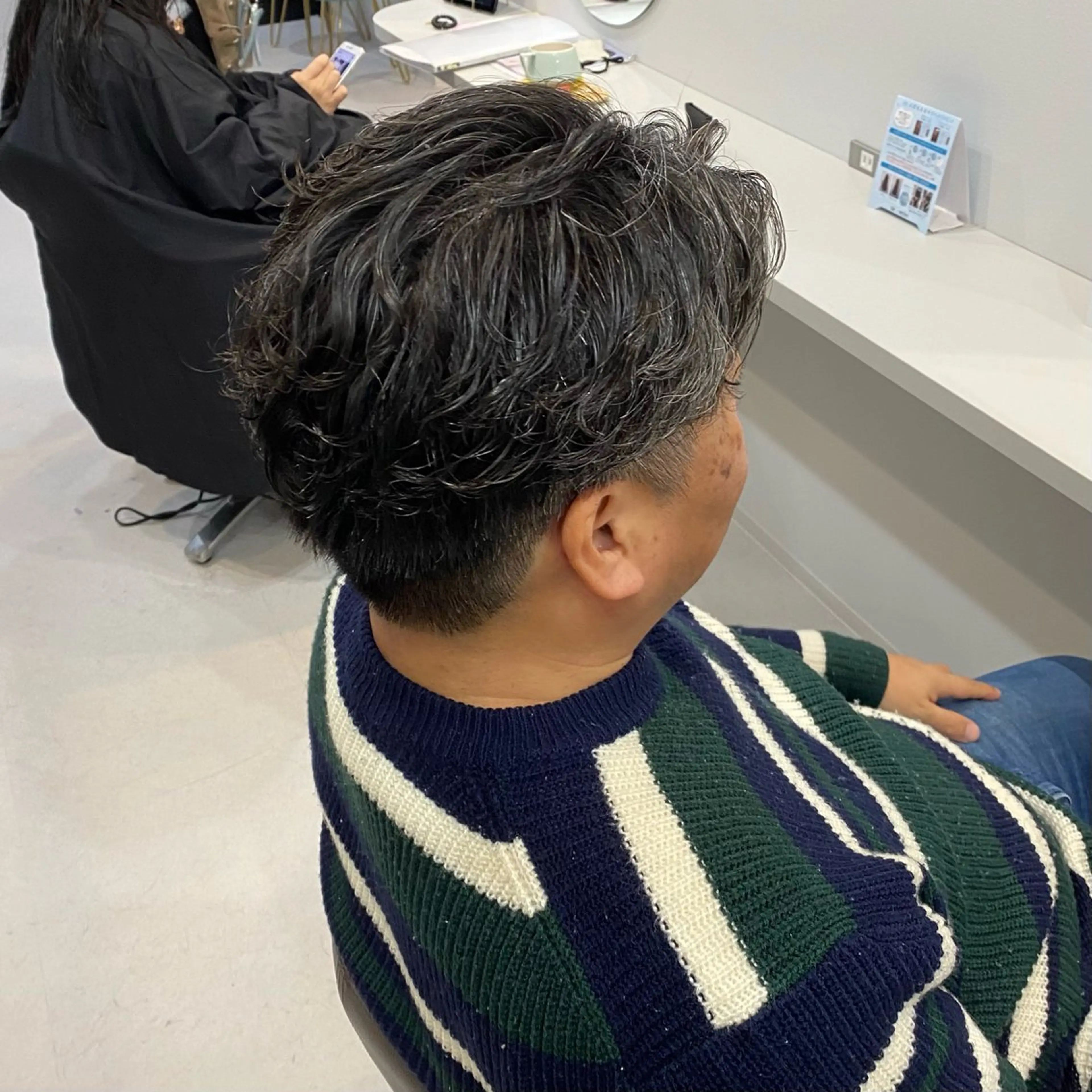 メンズ フェザーパーマ メンズパーマ カット パーマ 藤井 拓也のヘアスタイル