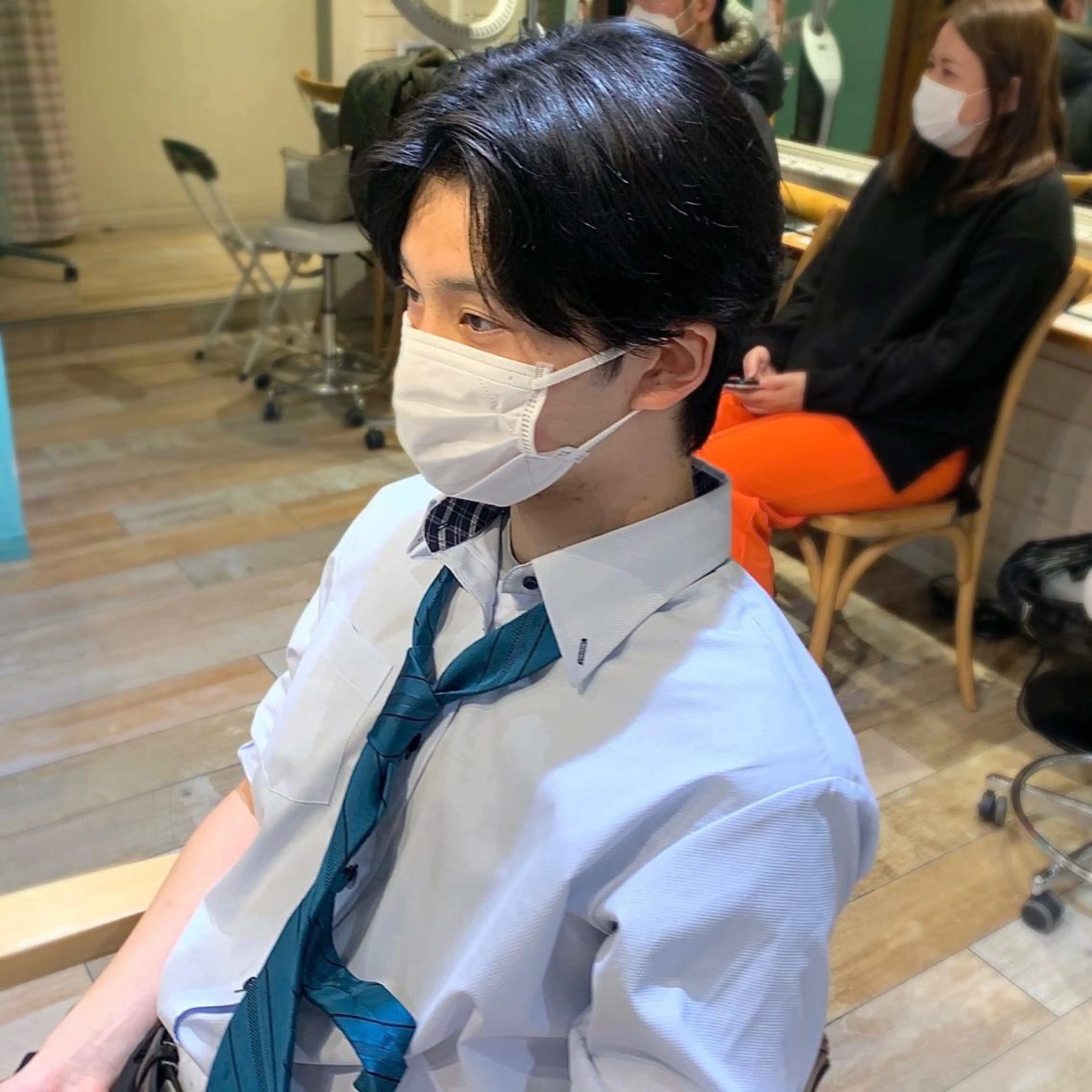 ショート カラー パーマ メンズ カルマパーマ メンズ韓国風 メンズパーマ スペインカール 波巻きパーマ メンズパーマ&メンズ 縮毛矯正/平野/渋谷のヘアスタイル