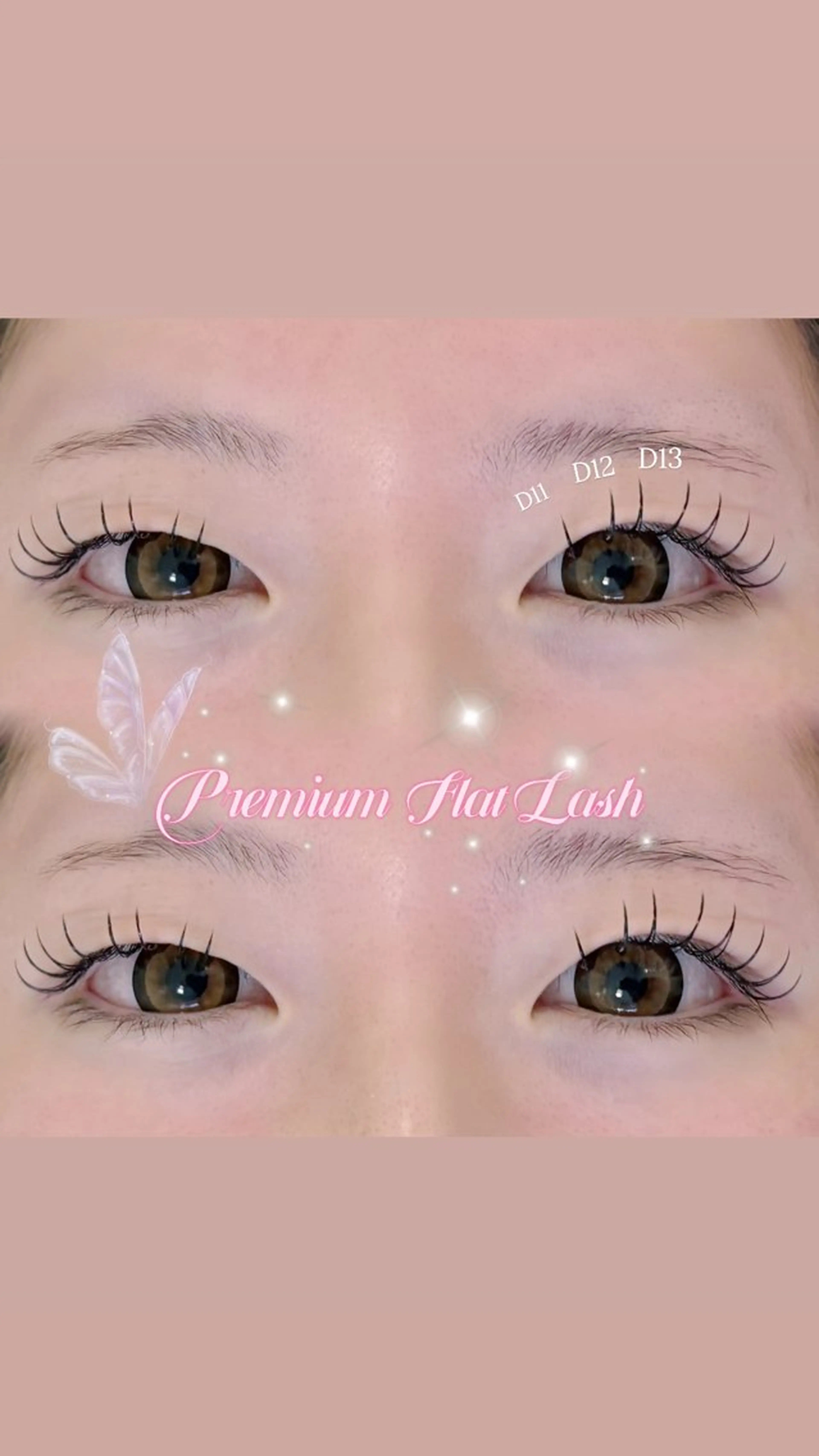マツエク・マツパ キュート フラットラッシュ マツエク ♡ re-born sakura ♡のマツエク・マツパデザイン