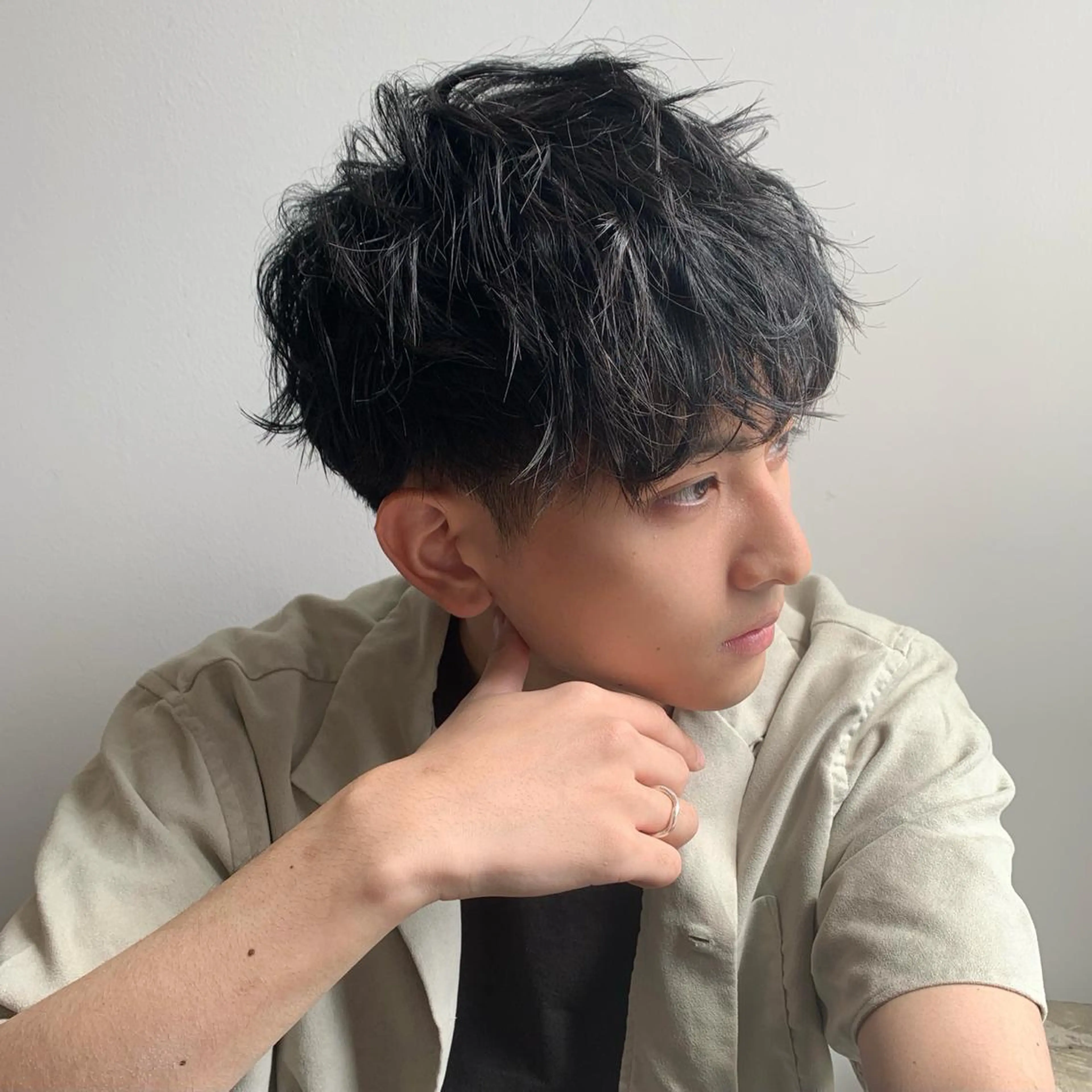 パーマ メンズ 三矢 ちなつのヘアスタイル