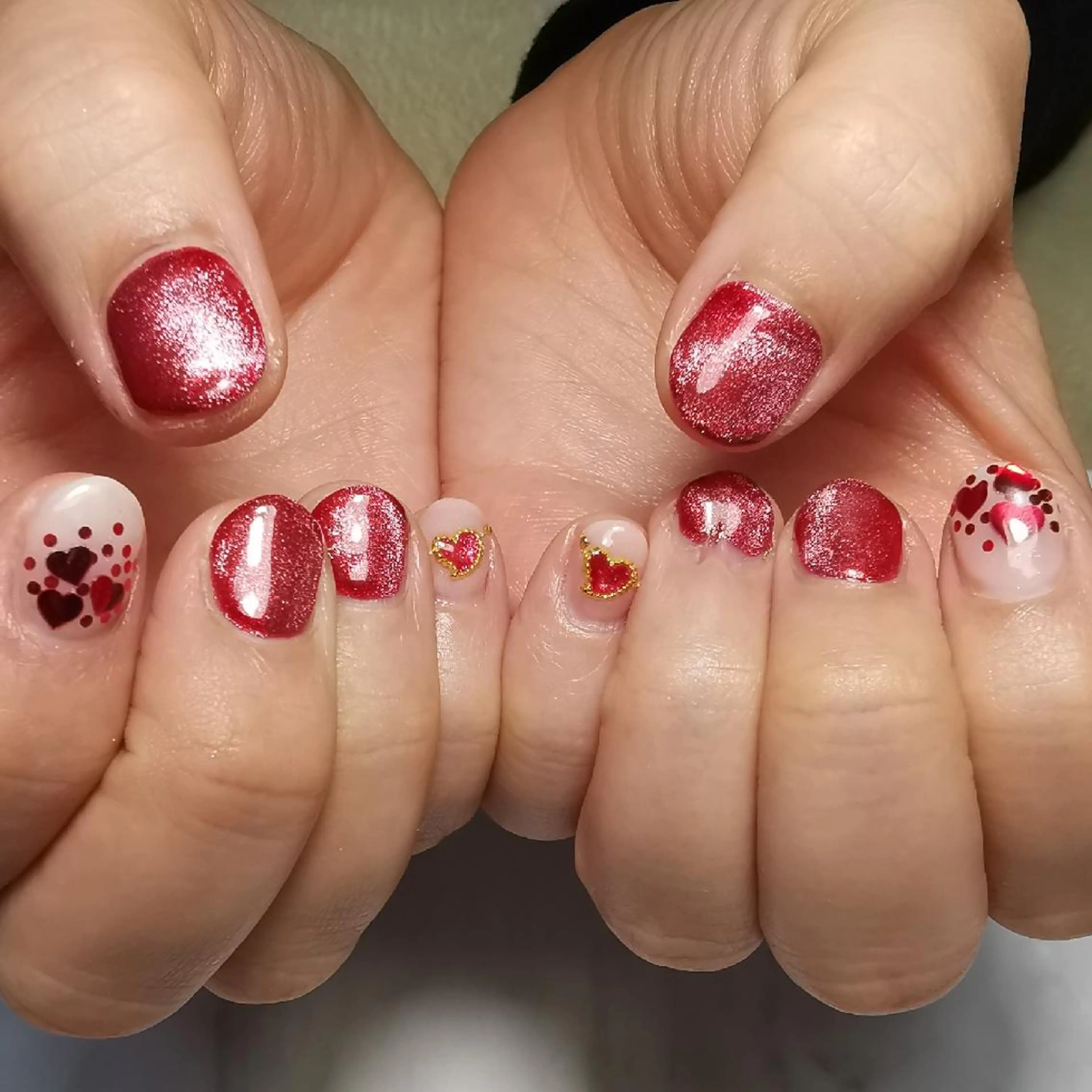 ネイル バレンタイン ハンドネイル reve あやののネイルデザイン