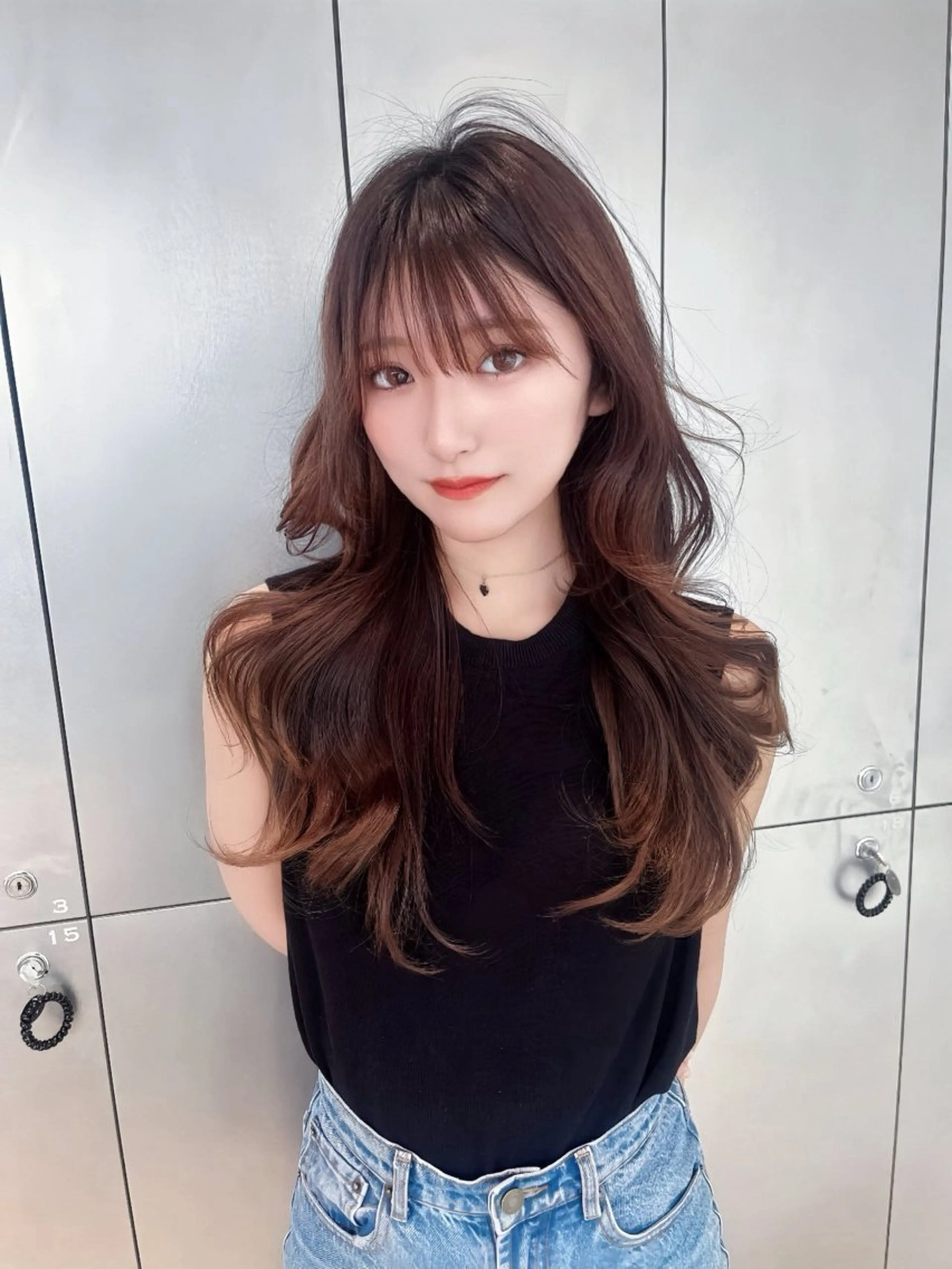 ロング レイヤー/髪質改善 /透け感カラー/艶髪のヘアスタイル