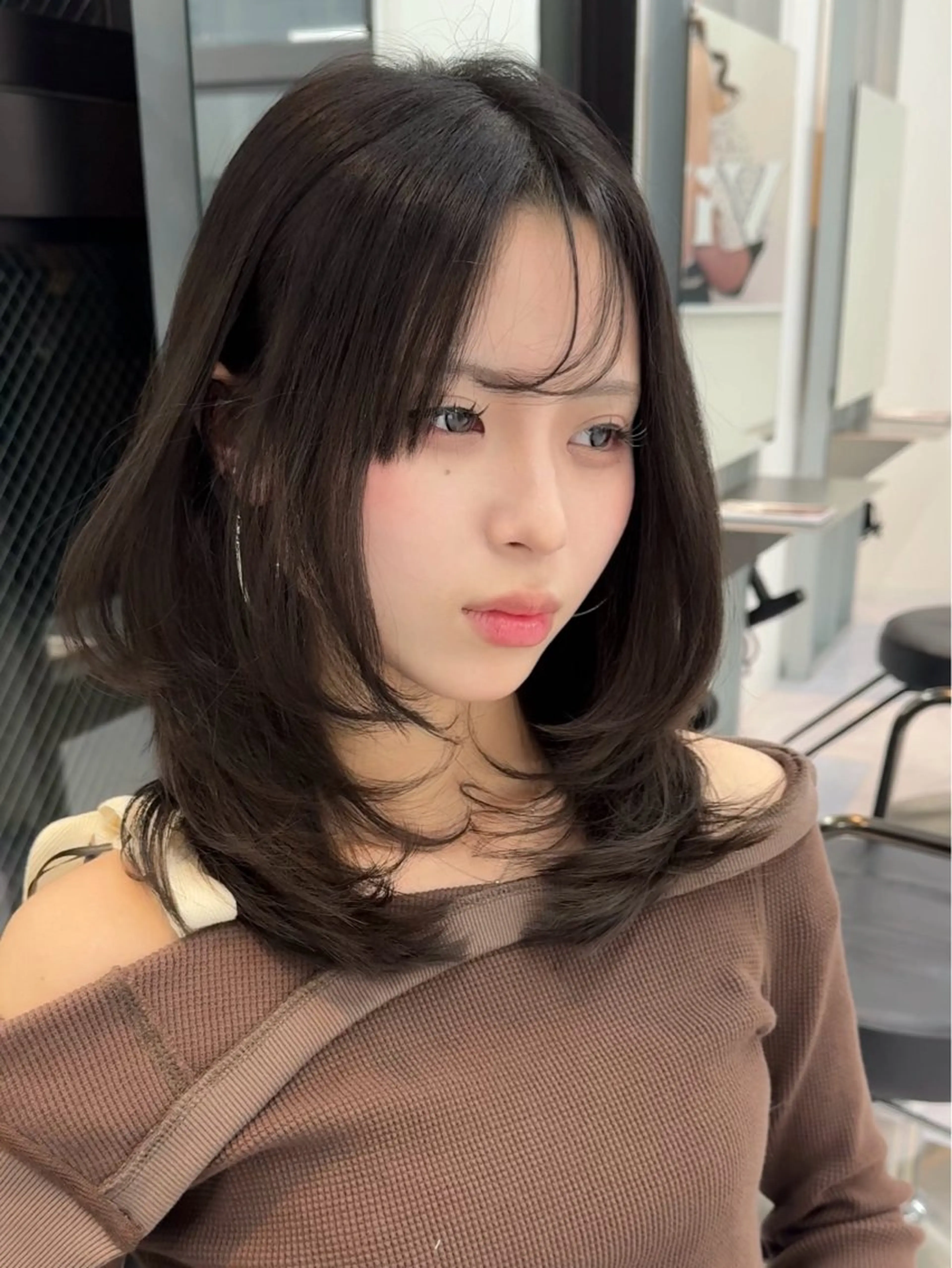 ミディアム カット ヘアカラー トリートメント ヘアセット Rita/髪質改善 /透明感カラーのヘアスタイル