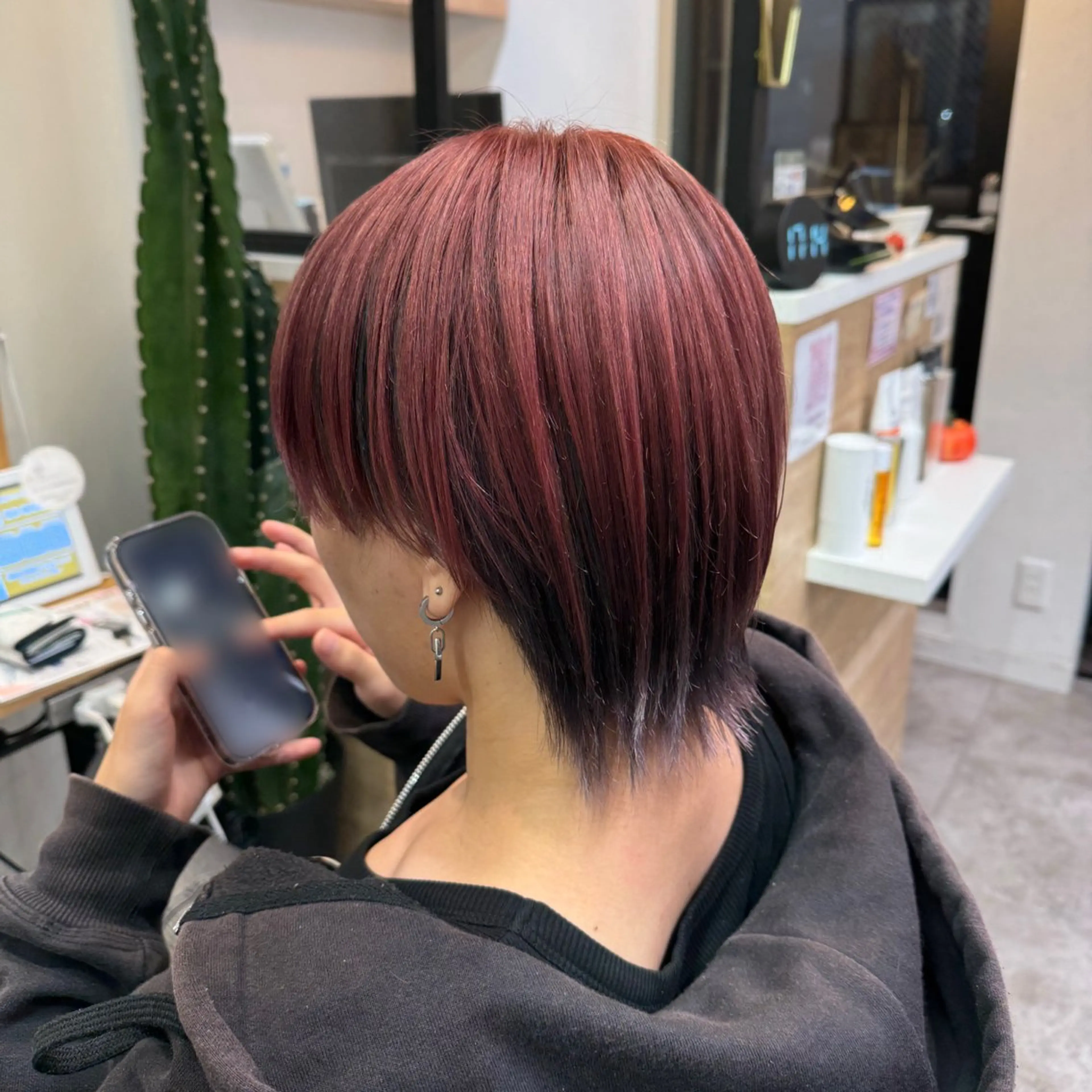 ミディアム カラー ヘアカラー 縮毛矯正/エクステ ヘアアレンジ/ひふみのヘアスタイル