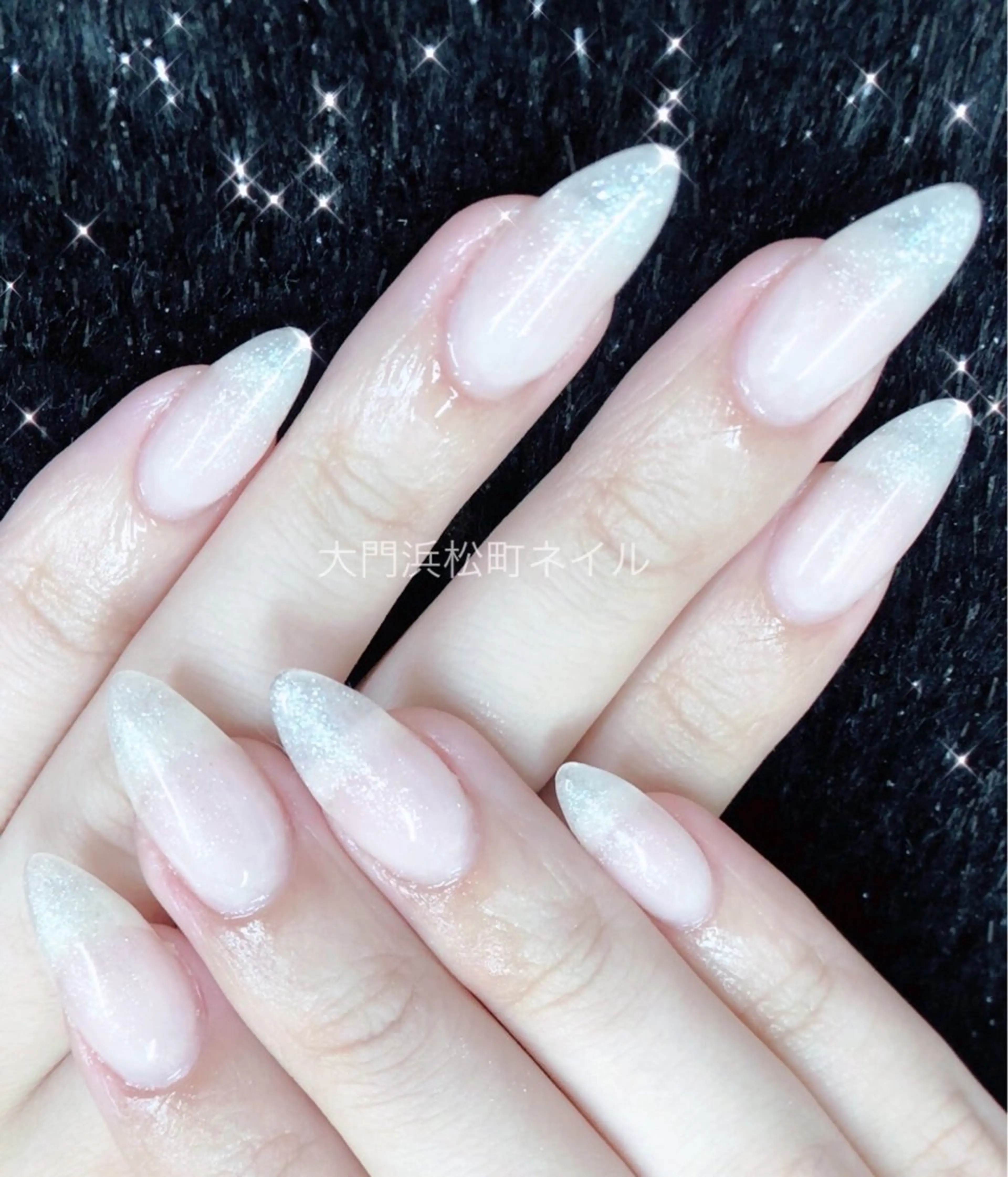 ネイル フレンチネイル ガラスフレンチ 氷ネイル・うるうるネイル マグネットネイル ミラーネイル ハンドネイル ハンドケア 大門浜松町 ネイルのネイルデザイン