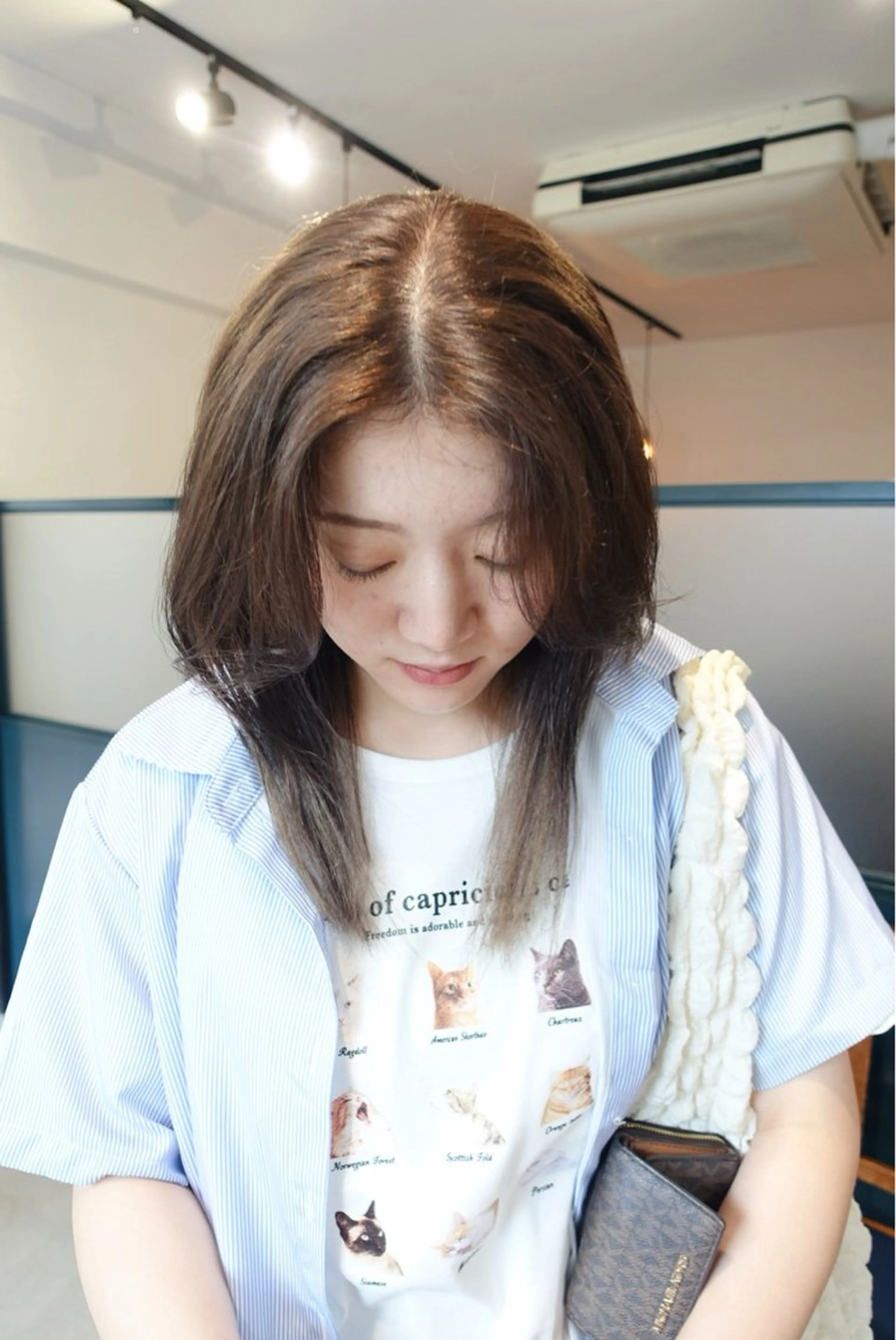 ミディアム カラー 暖色/パーマ 🌼クニトウメイのヘアスタイル