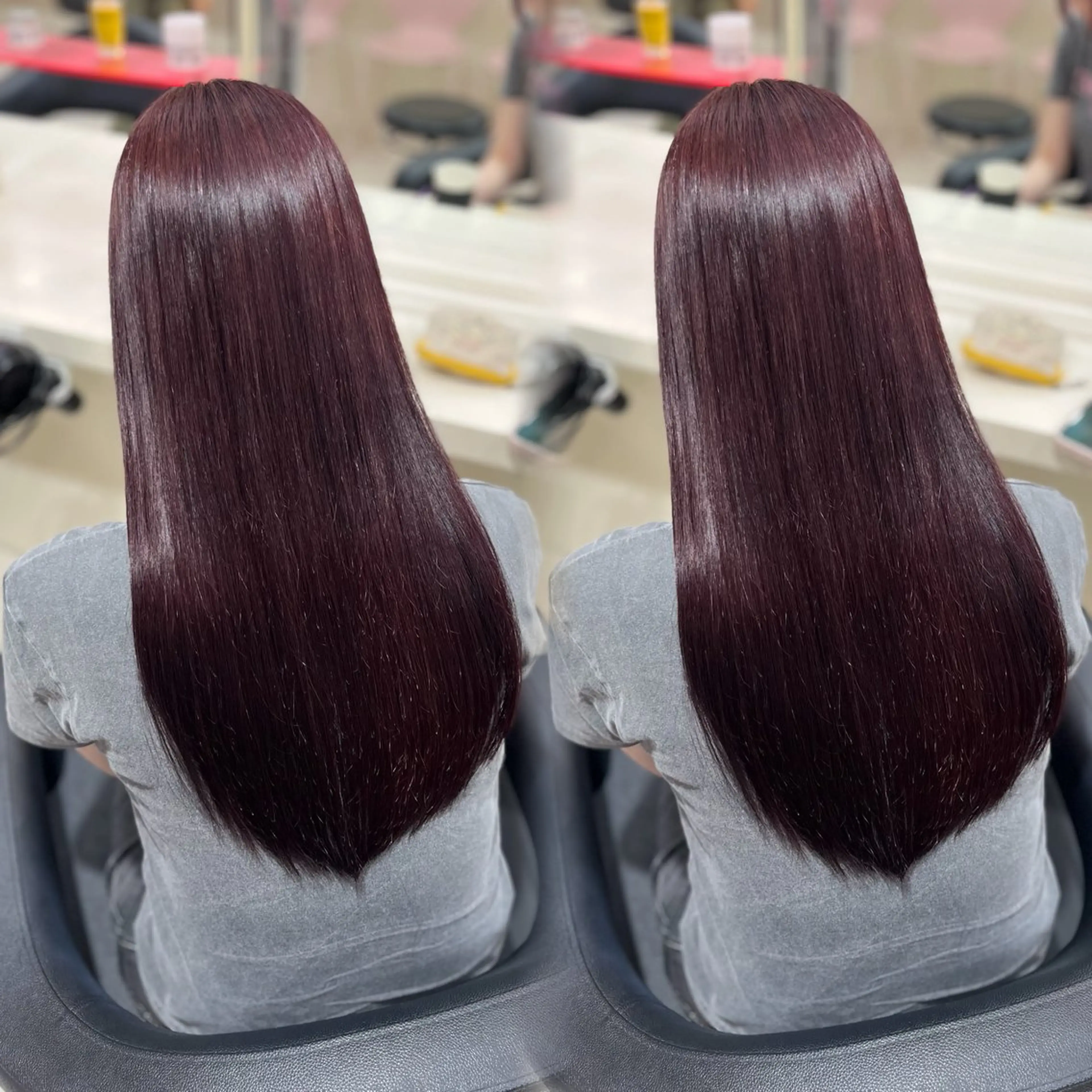 カラー ヘアカラー ヘッドスパ ヘアセット 🍒暖色カラー🍒 YUUNAのヘアスタイル