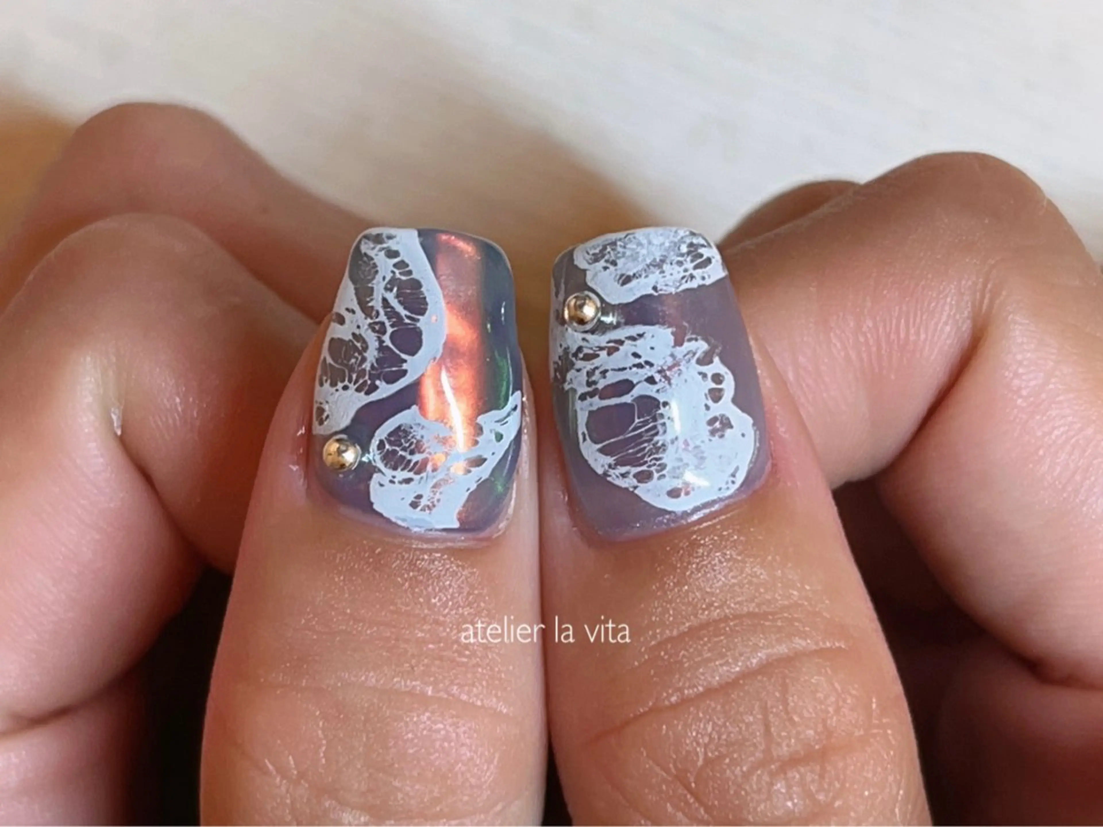 ネイル アートネイル クリアネイル 成人式 ジェルネイル マグネットネイル ハンドネイル lavita. mimuraのネイルデザイン