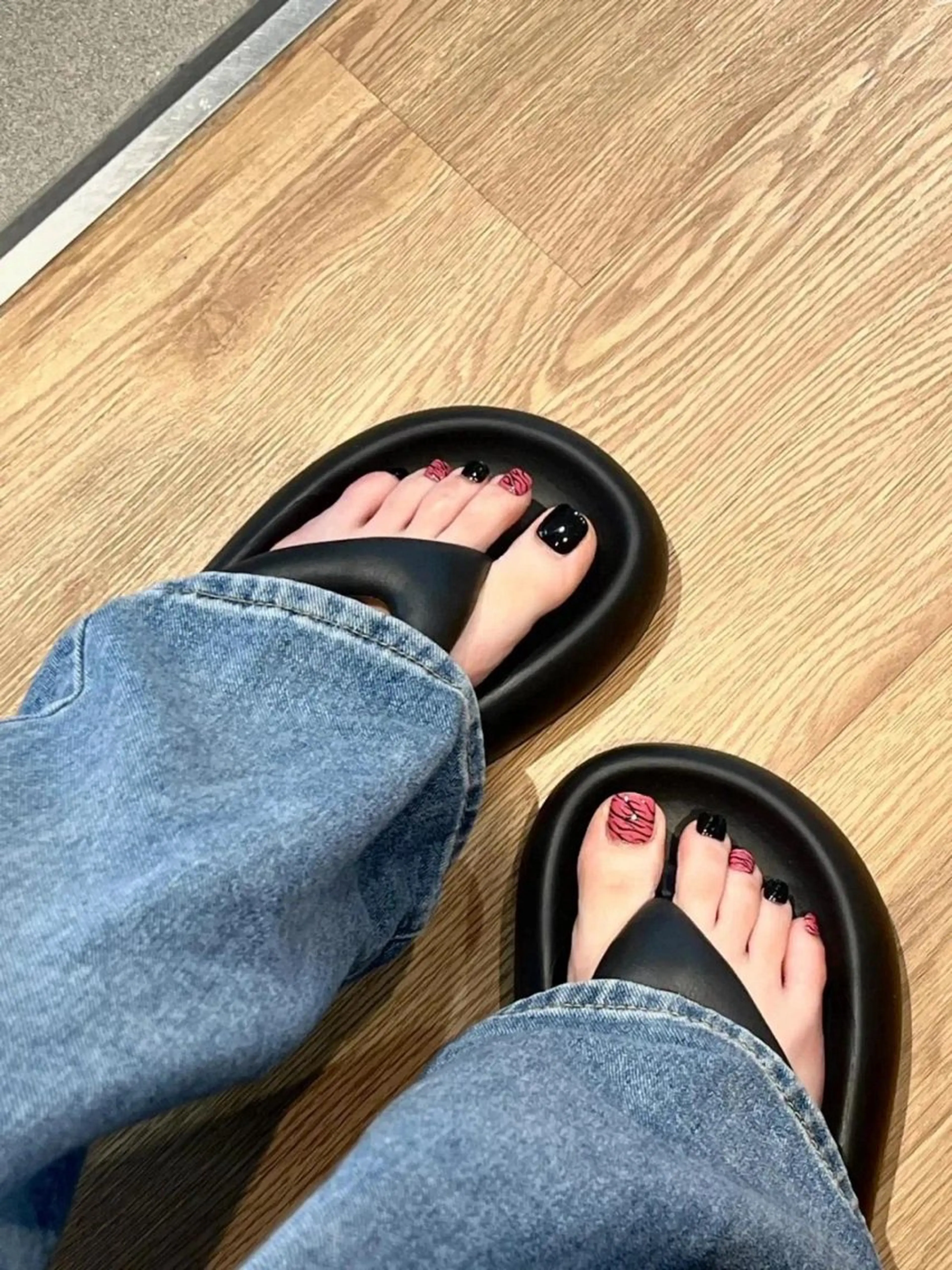 ネイル フットネイル M🌷nail 長さだし専門店のネイルデザイン