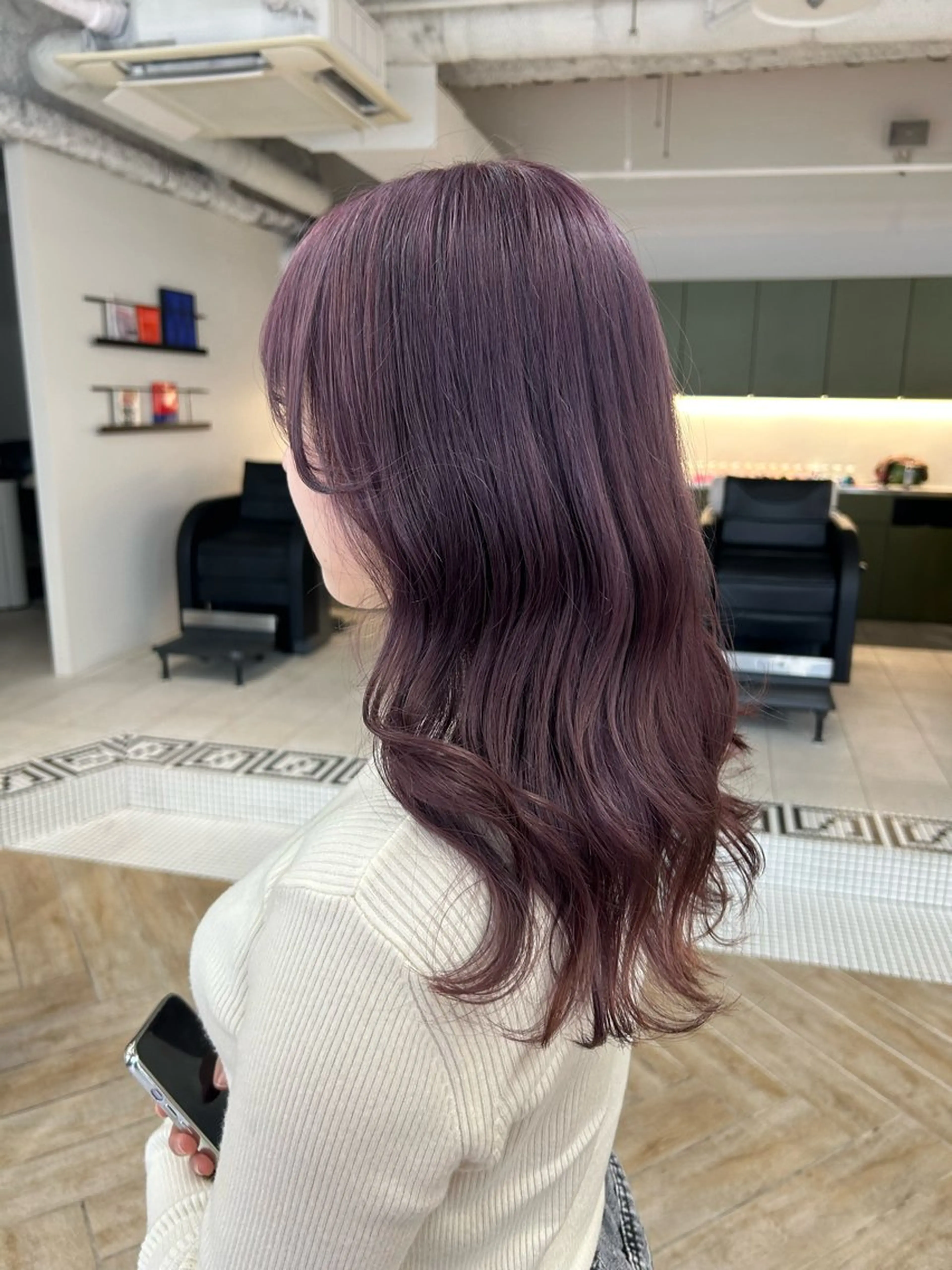 カラー ヘアカラー トリートメント ベージュ/ダブルカラ ー/新潟駅/青柳萌果のヘアスタイル