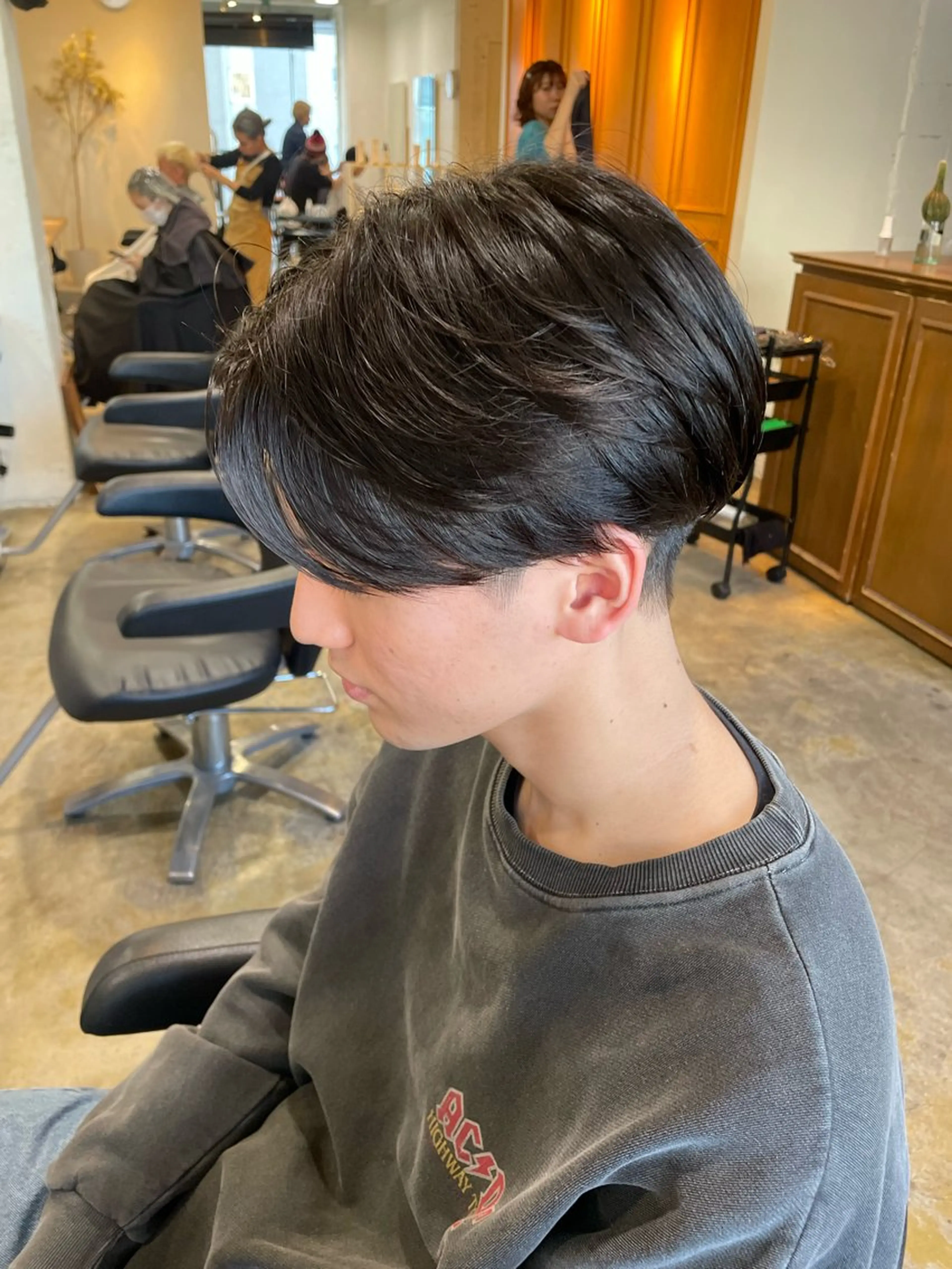 ミディアム パーマ メンズ 韓国ヘア/wカラー レイヤー/RIN🎀のヘアスタイル