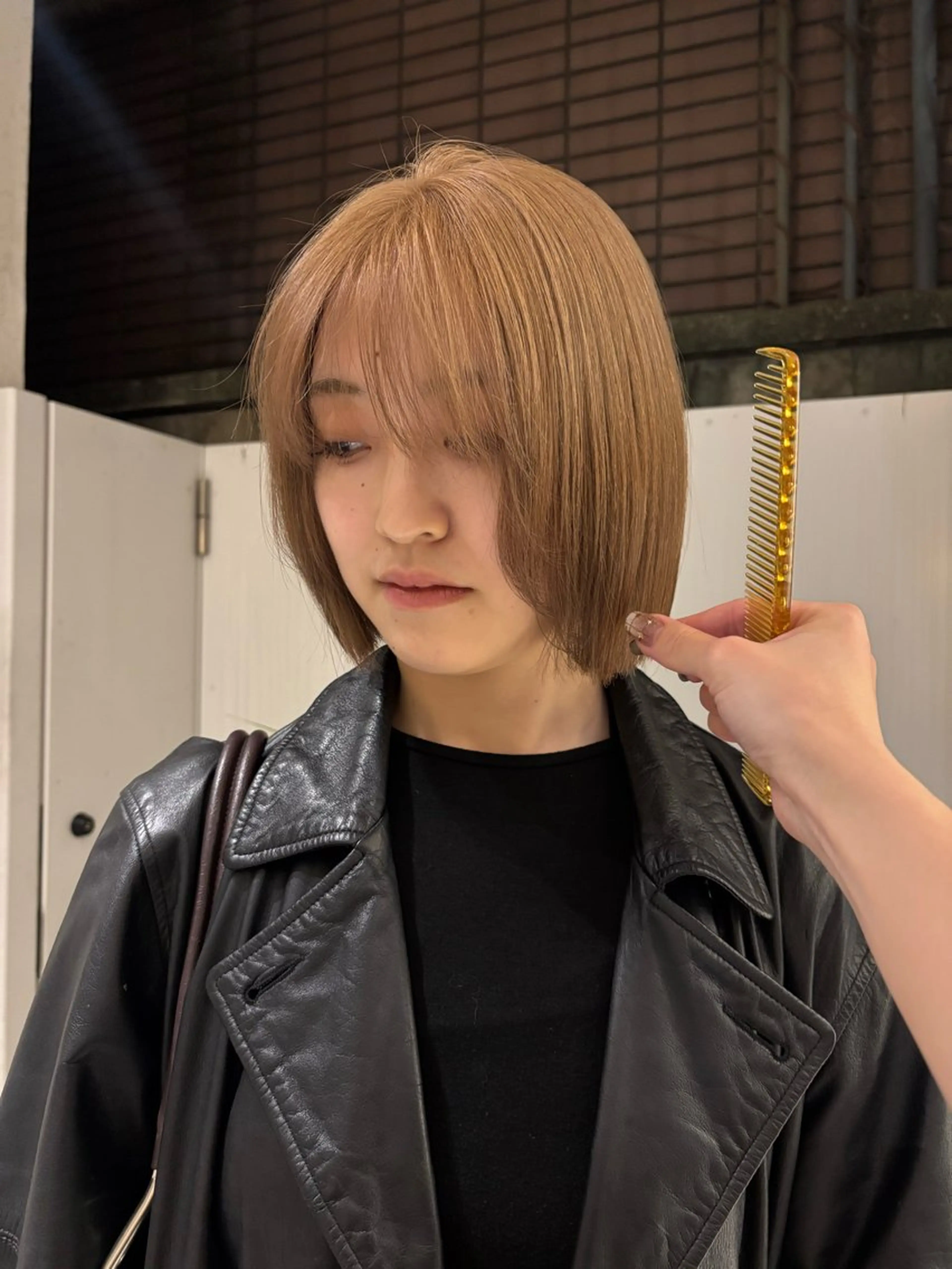 【🟠カット無料🟠】ブリーチ込ダブルカラー＋無料ボブカット(シルクトリートメント)の写真