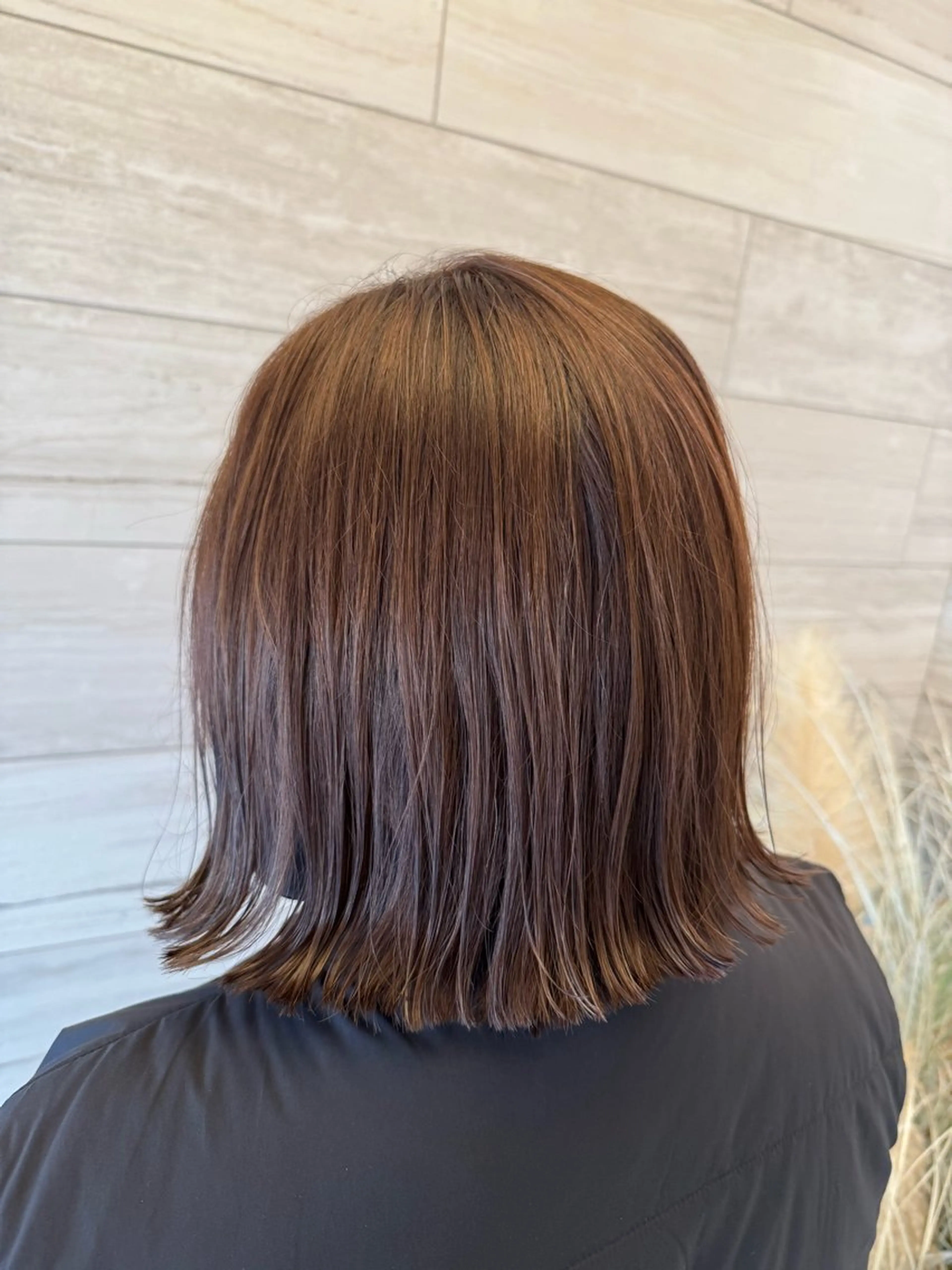 ミディアム カット ヘアカラー 堀江美容室 千晶のヘアスタイル