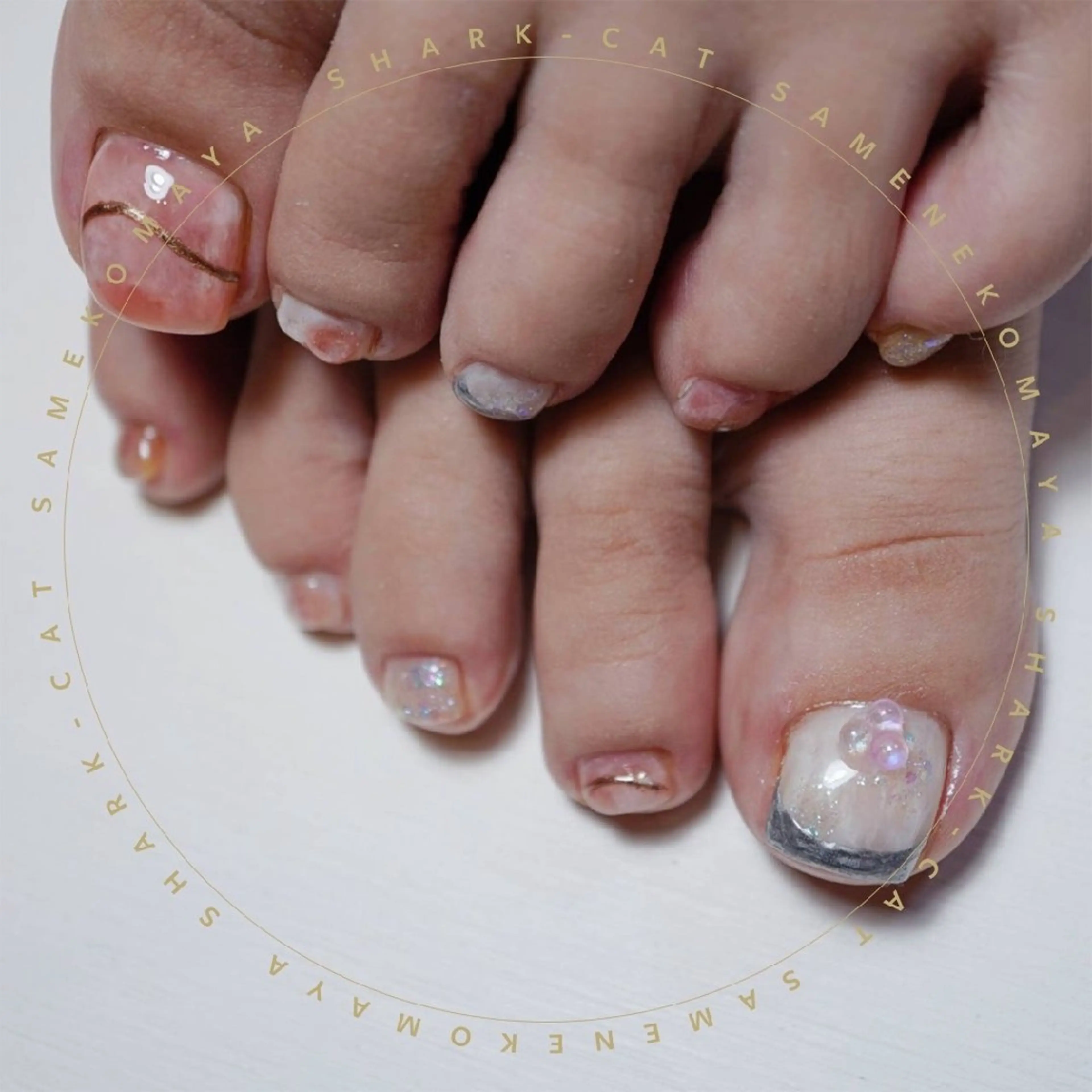 ネイル サメ猫 マーヤのネイルデザイン
