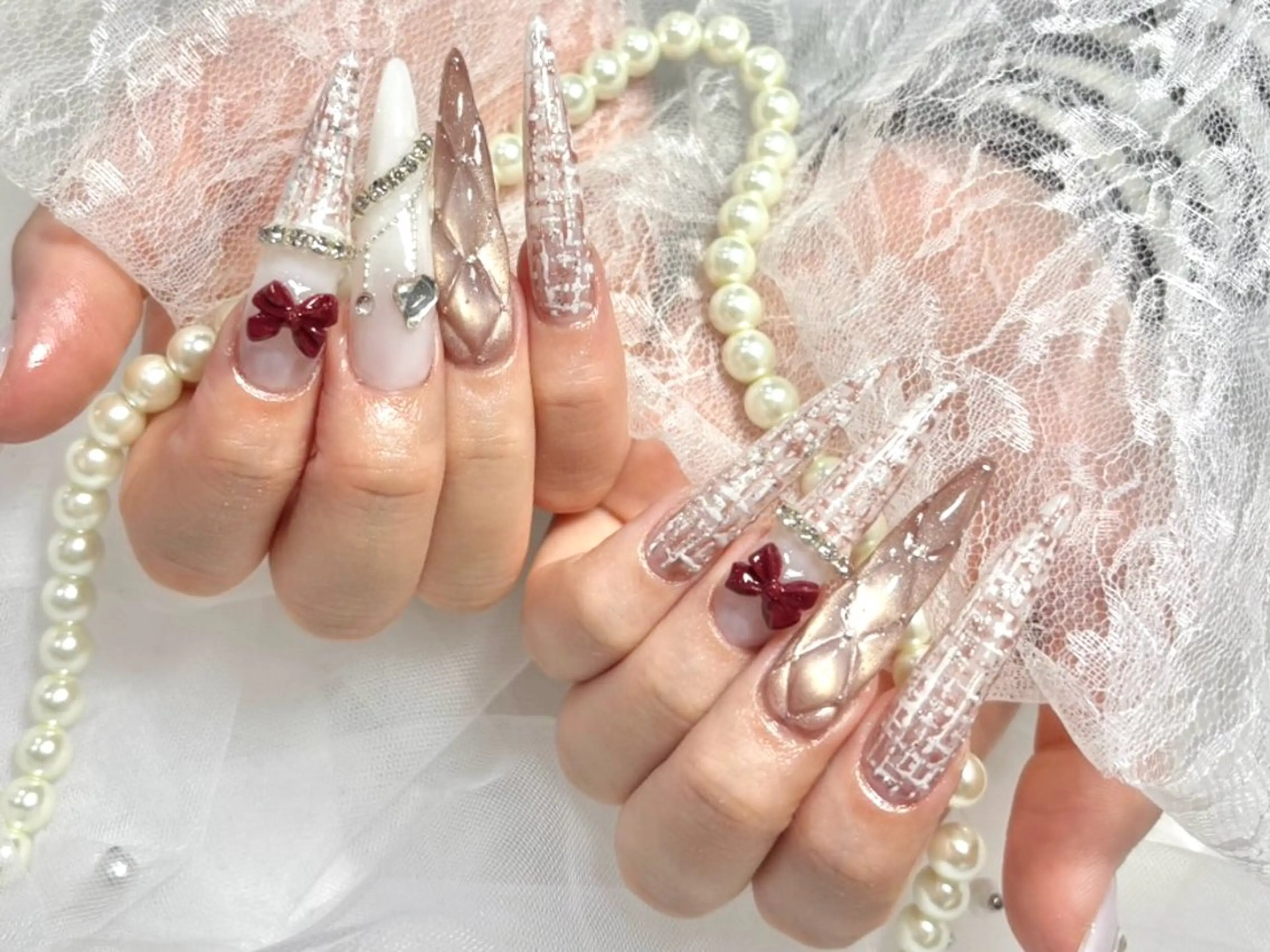 ネイル 長さ出し ジョアアンジェ京橋店 MARINA‎🤍のネイルデザイン