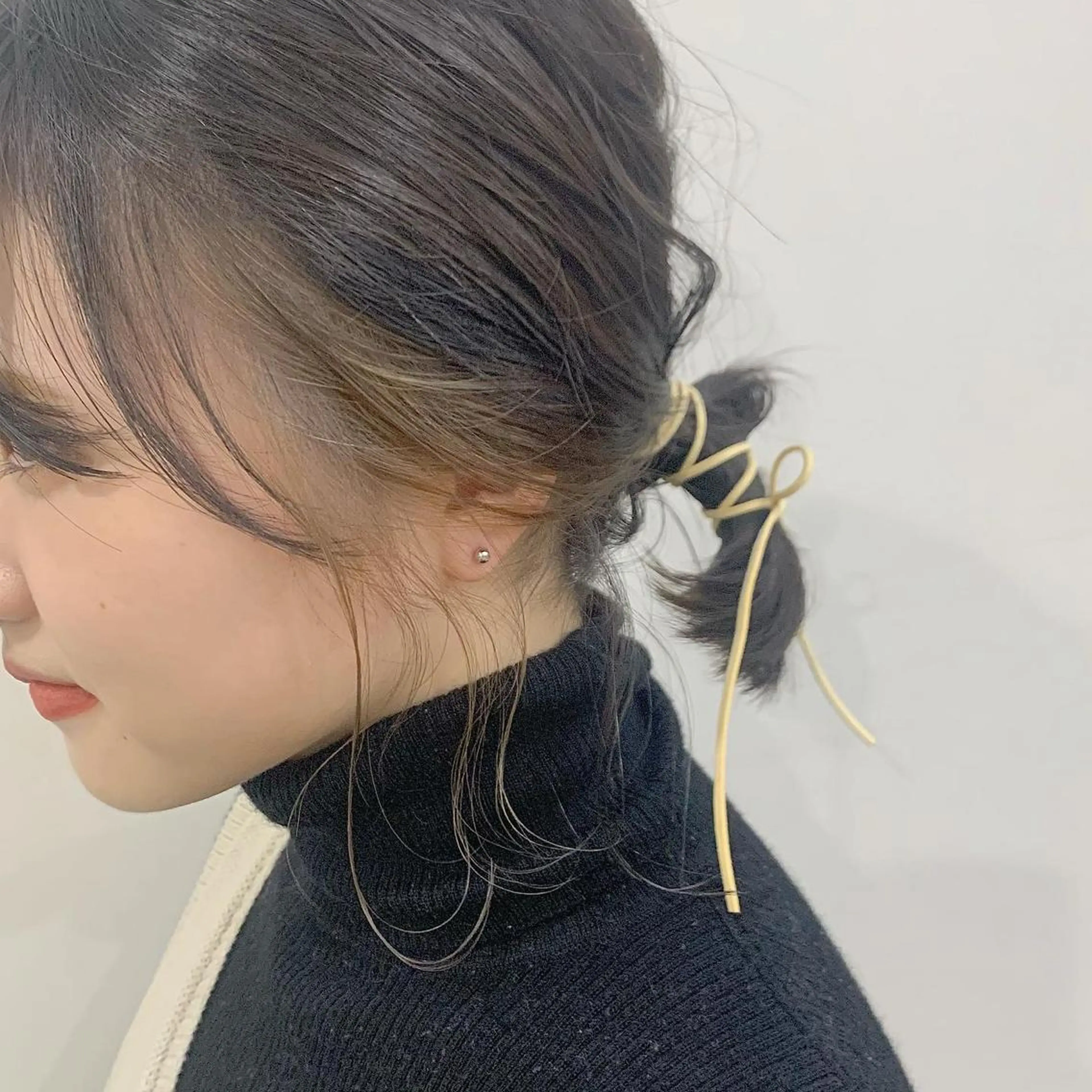 ミディアム ヘアアレンジ 甲斐 もあのヘアスタイル