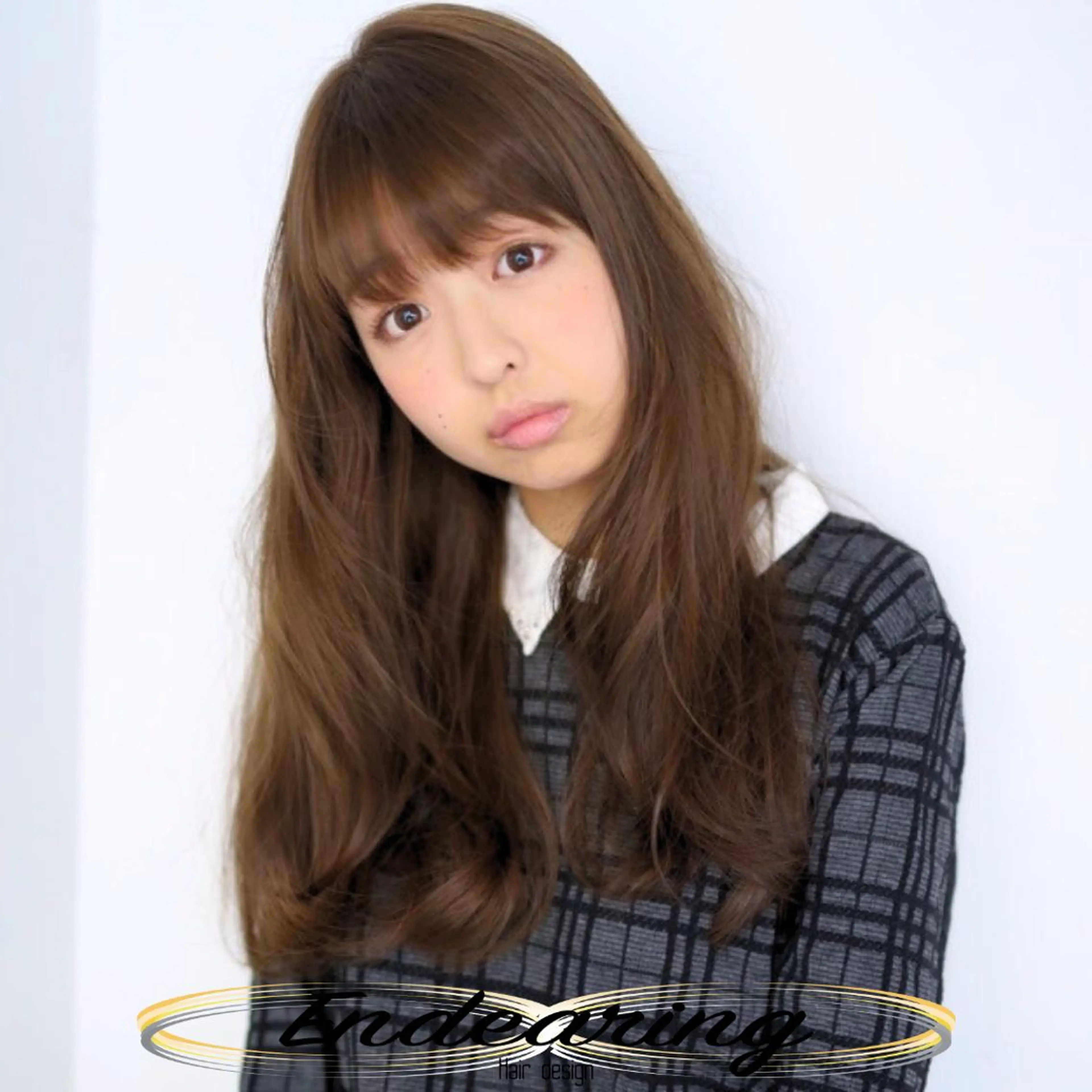 ロング ロングレイヤー アッシュ くせ毛 レイヤーカット ロング カット ヘアカラー 柳田 怜那/銀座 Endearingのヘアスタイル