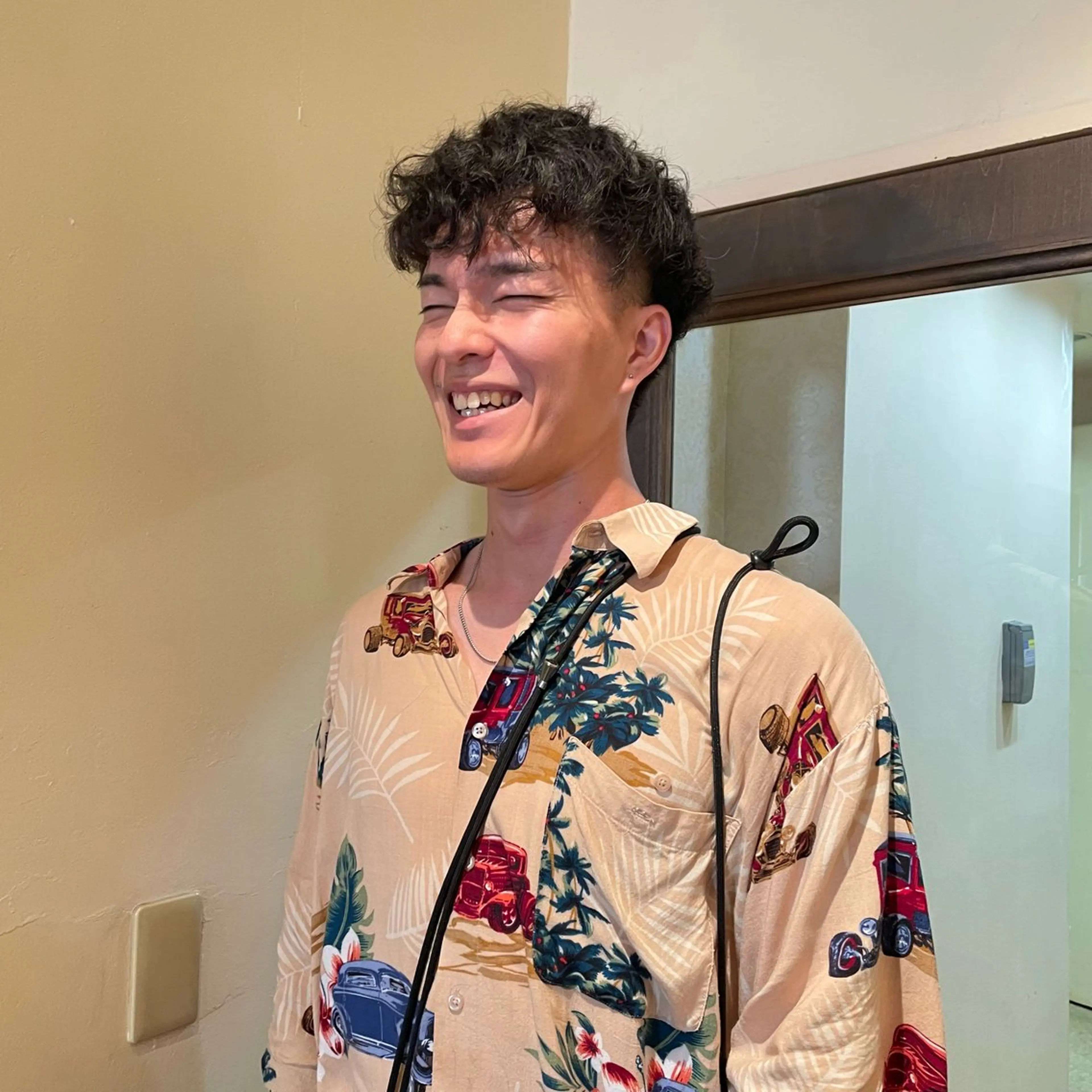 メンズ メンズパーマ 髪質改善カラー ブラウン🤎YUMEのヘアスタイル